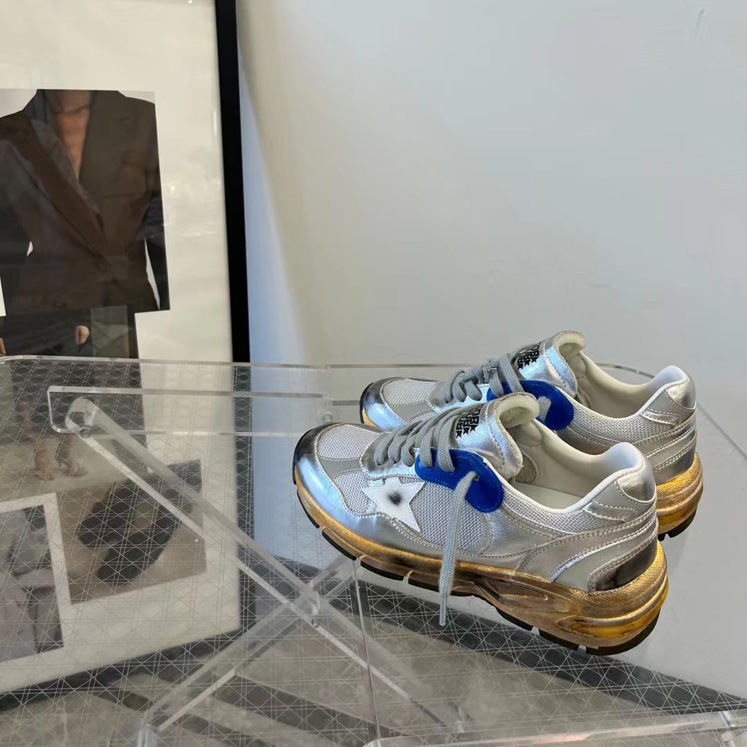 Golden Goose Ball Star Sneaker Silver/Blue