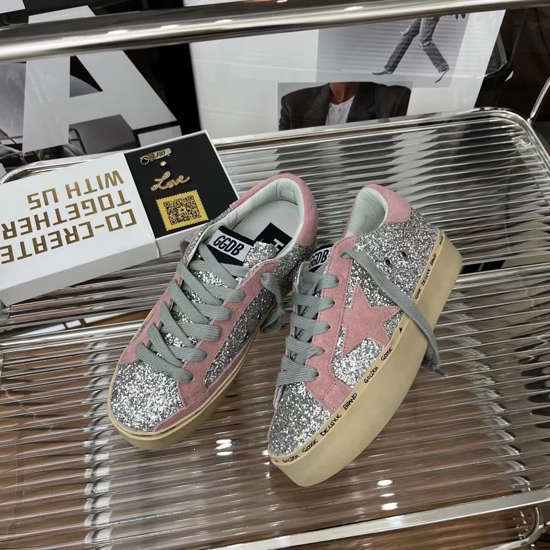 Golden Goose Hi Star Glitter Sneakers Pink