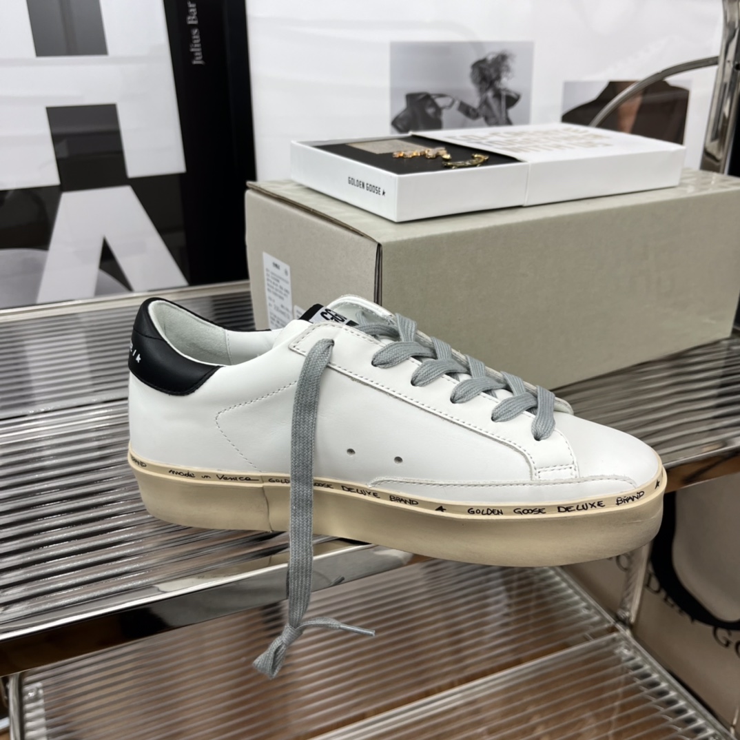 Golden Goose Hi Star Platform Sneakers White/Beige/Black