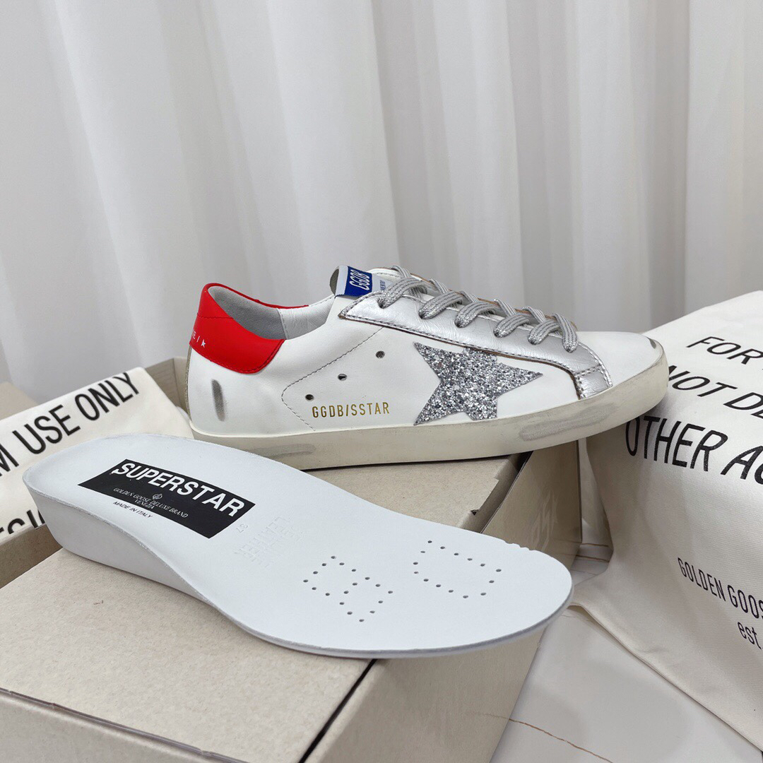 Golden Goose Superstar Glitter Star Sneaker Red/White