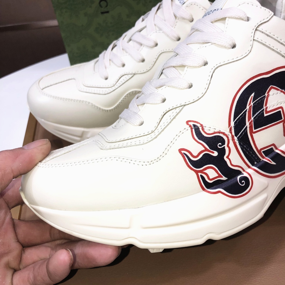 Gucci Rhyton Logo Dad Sneakers Off-White