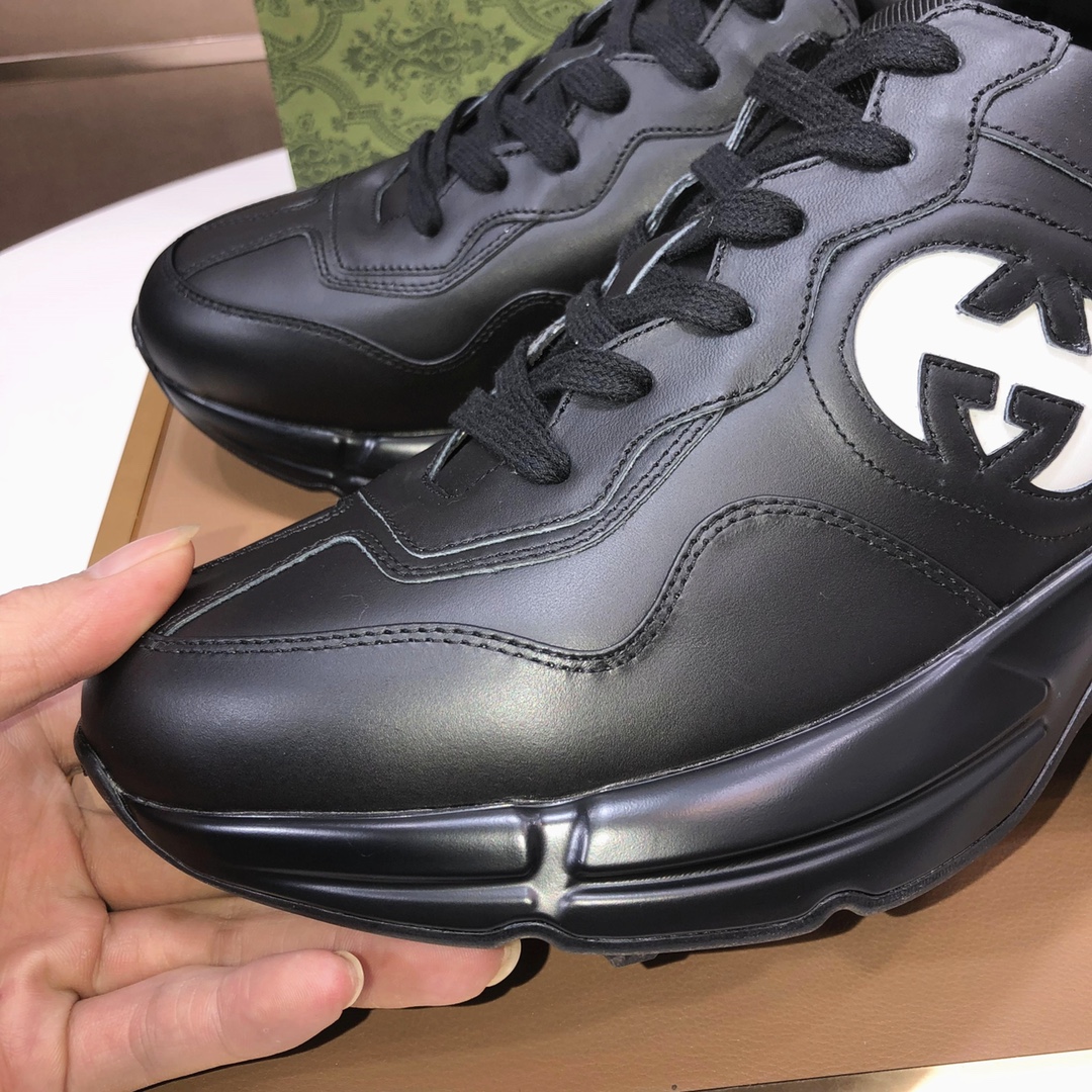 Gucci GG Leather Chunky Sneaker Black