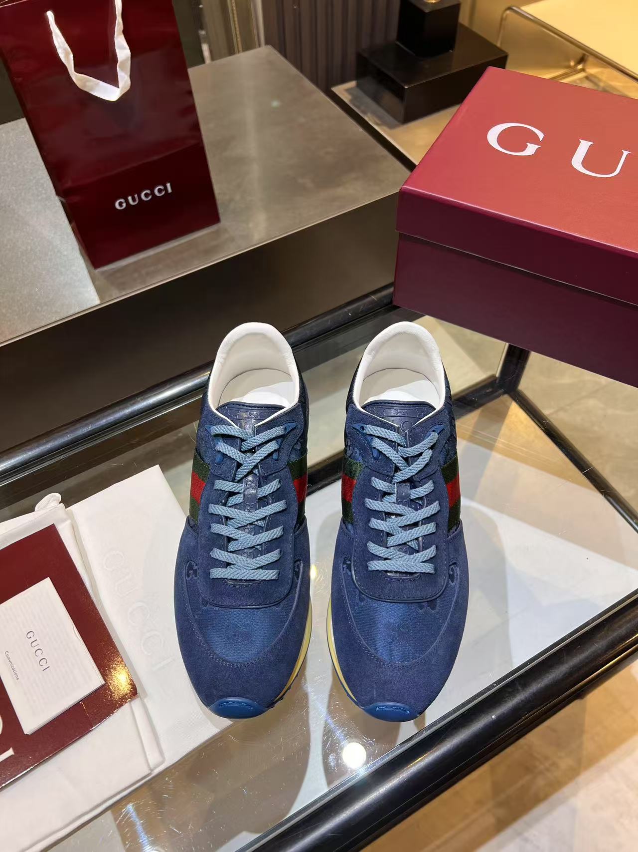 Gucci Re-Motion Platform Sneakers Navy