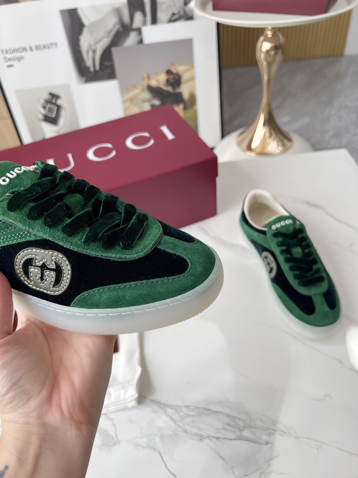 Gucci GG Trainer Sneakers Green