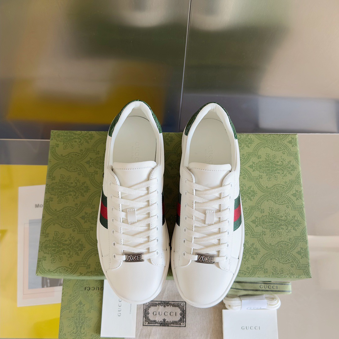 Gucci Ace Leather Sneakers White