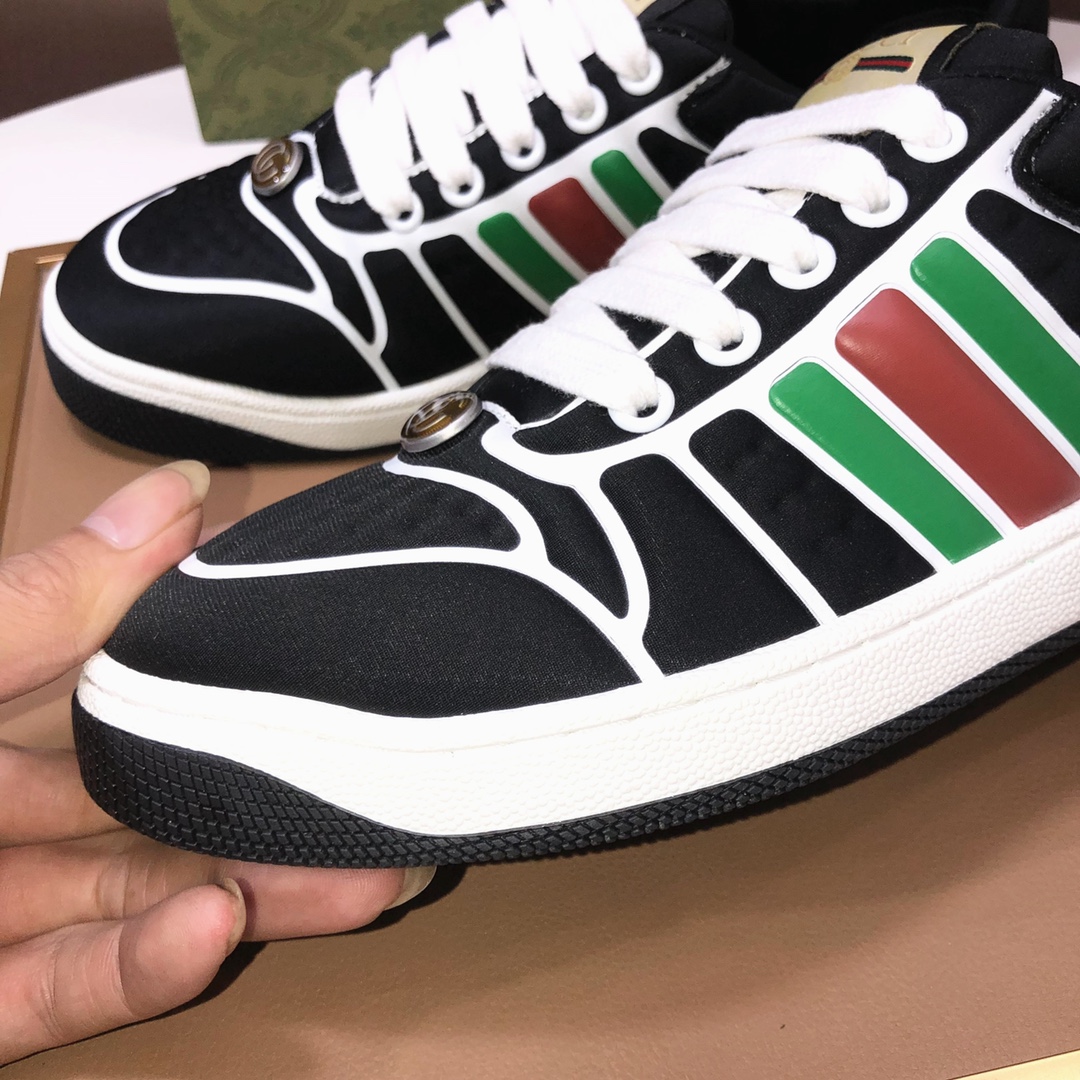 Gucci Web Stripe Low-Top Sneakers Black