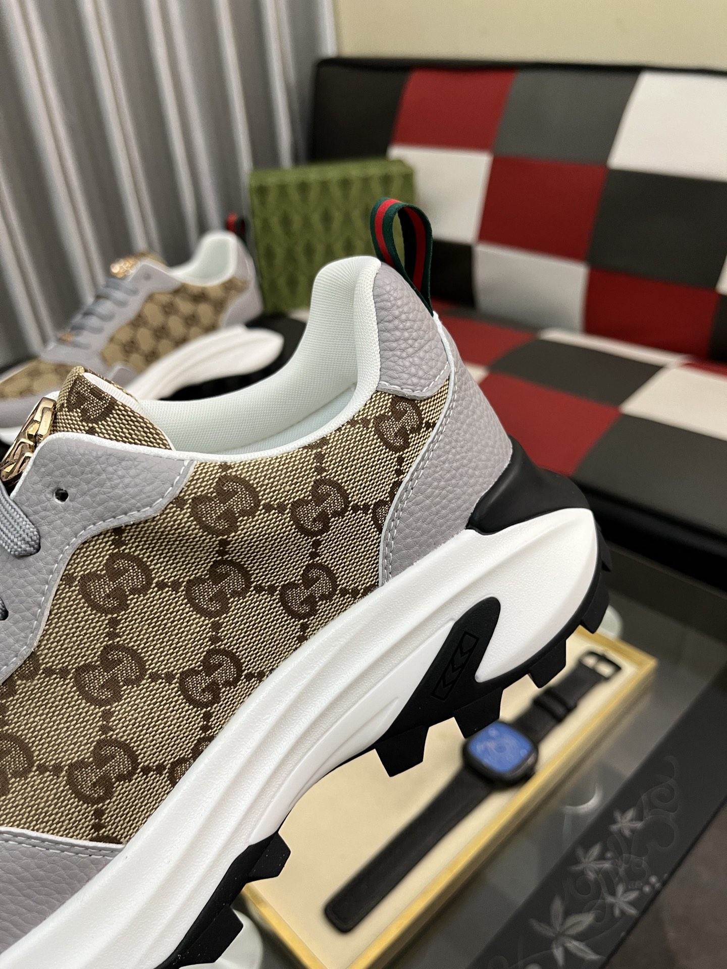 Gucci GG Canvas Chunky Sneakers Beige