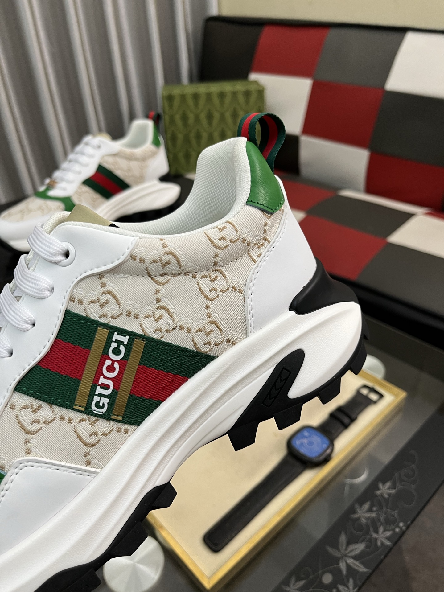 Gucci GG Web Chunky Sneakers Multicolor