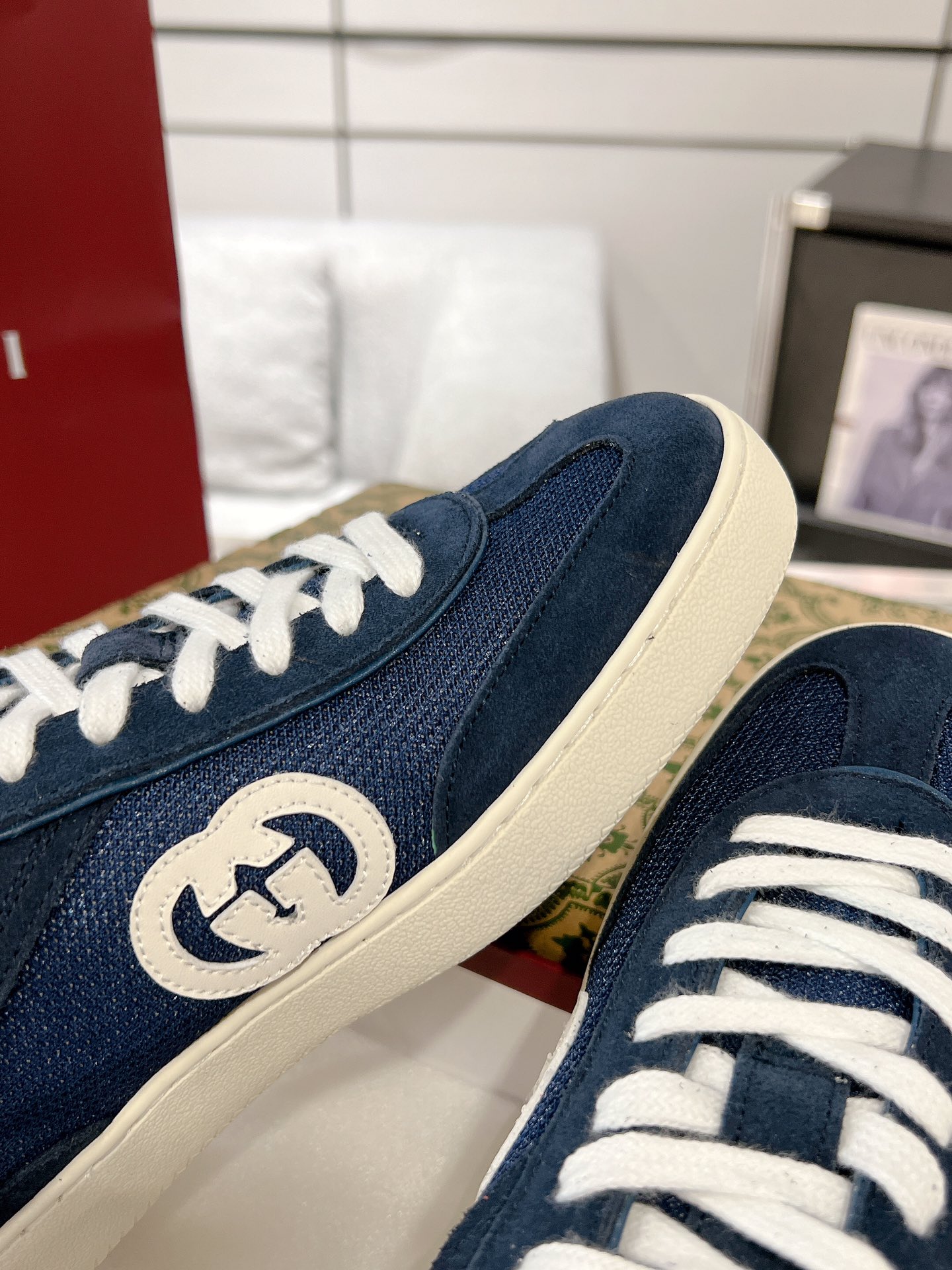 Gucci GG Low-Top Sneakers Navy