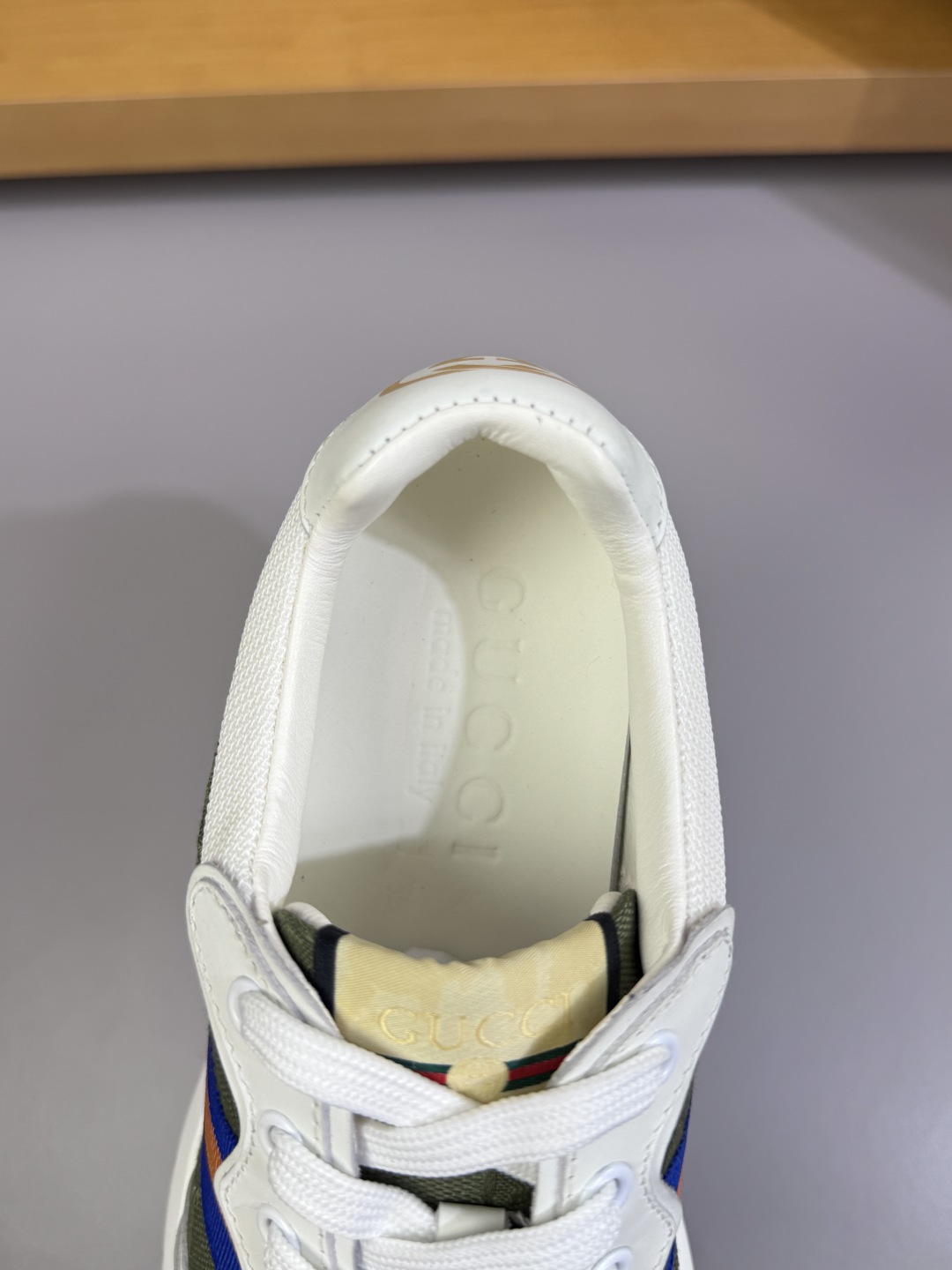 Gucci GG Canvas Leather Sneakers White/Green