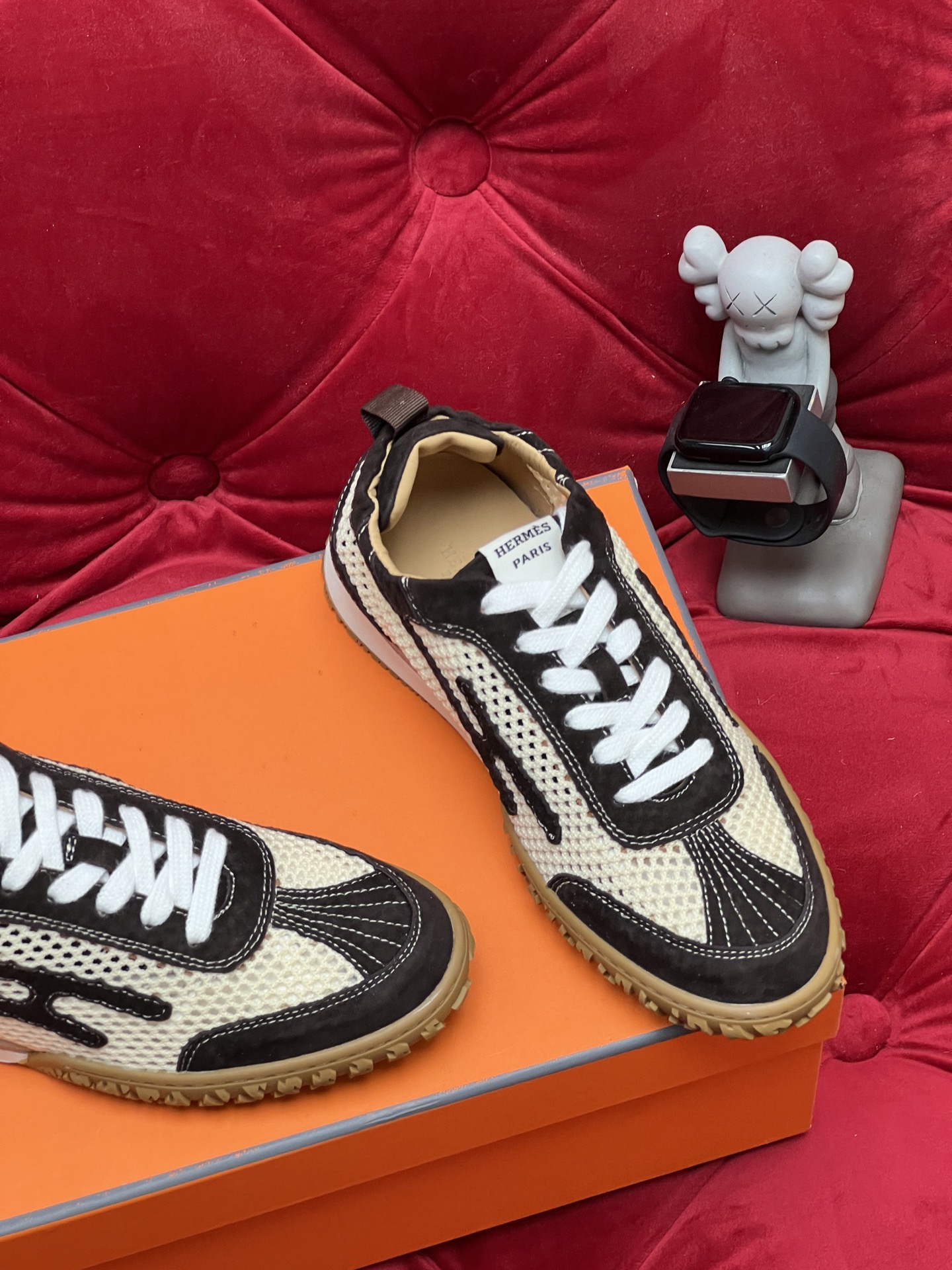 Hermes Jet Suede Sneakers Black