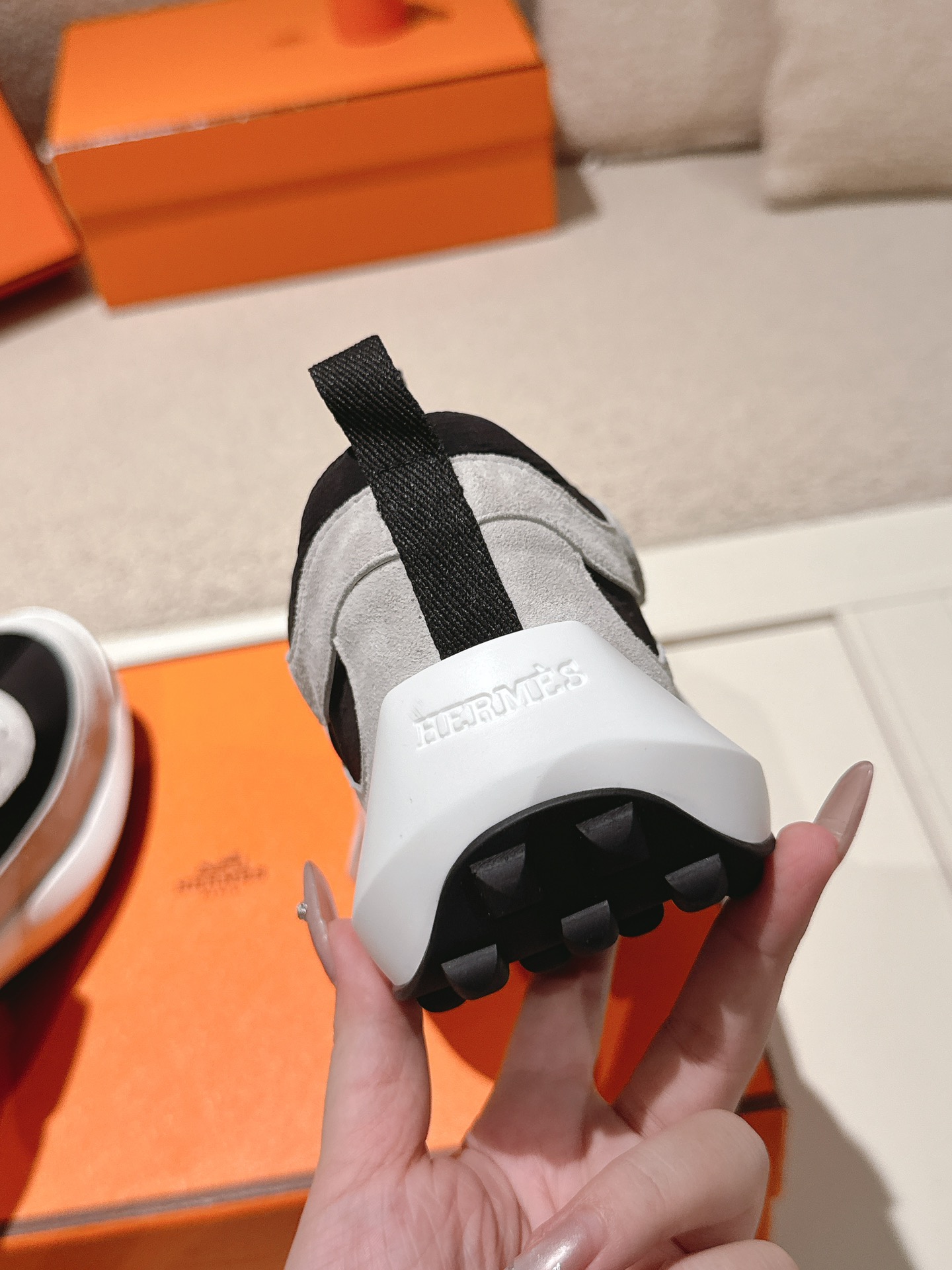 Hermes Couple Sport Sneakers Black/Grey
