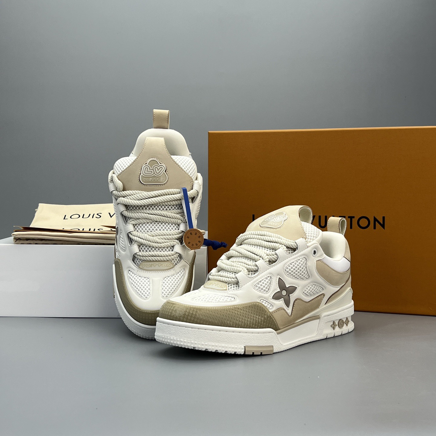 Louis Vuitton LV Trainer Sneaker Beige