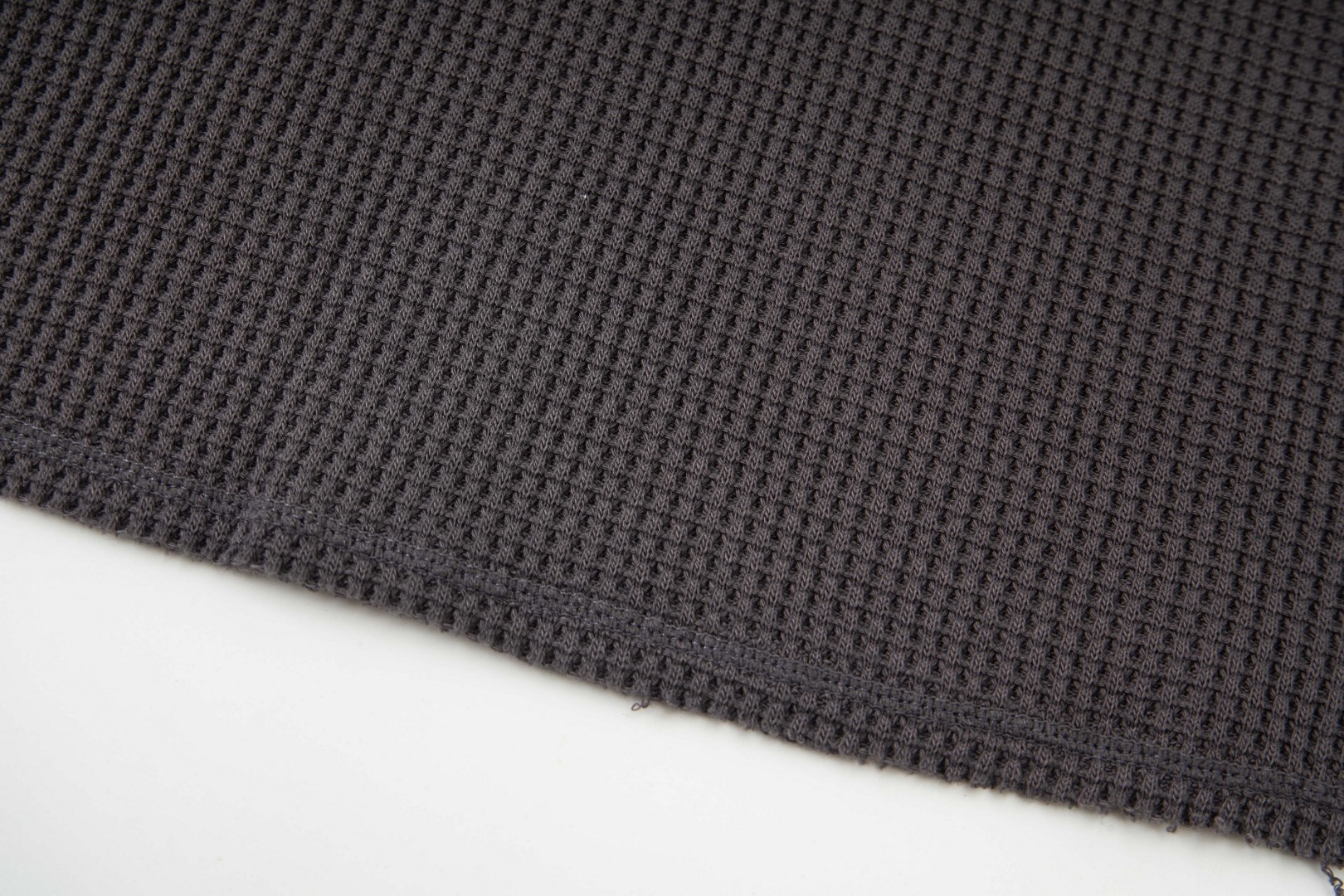 Stussy Waffle Raglan Logo Tee Dark Grey