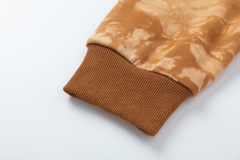 Stussy Tie-Dye Logo Pullover Hoodie Brown