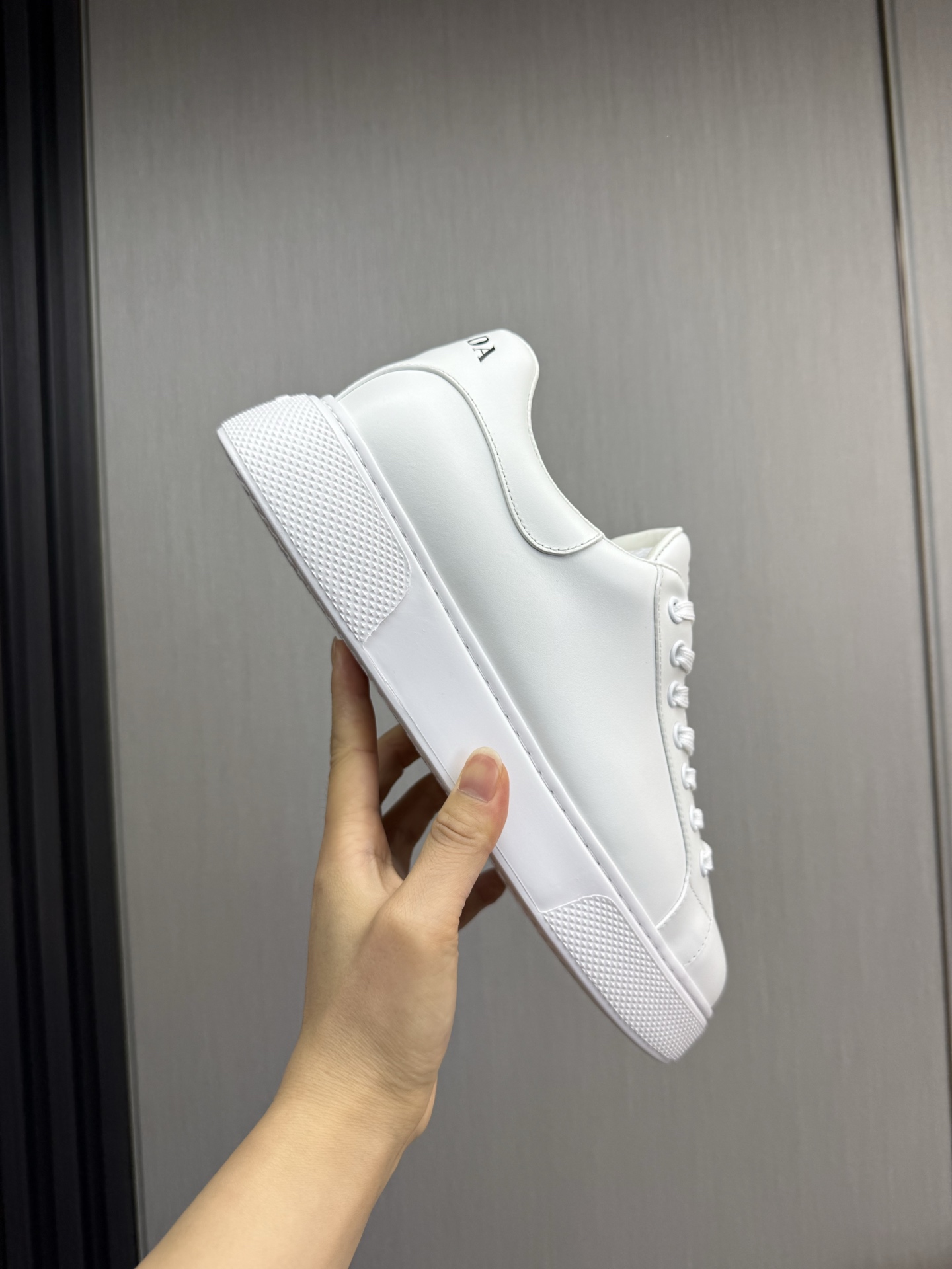 Prada Milano Leather Sneakers White