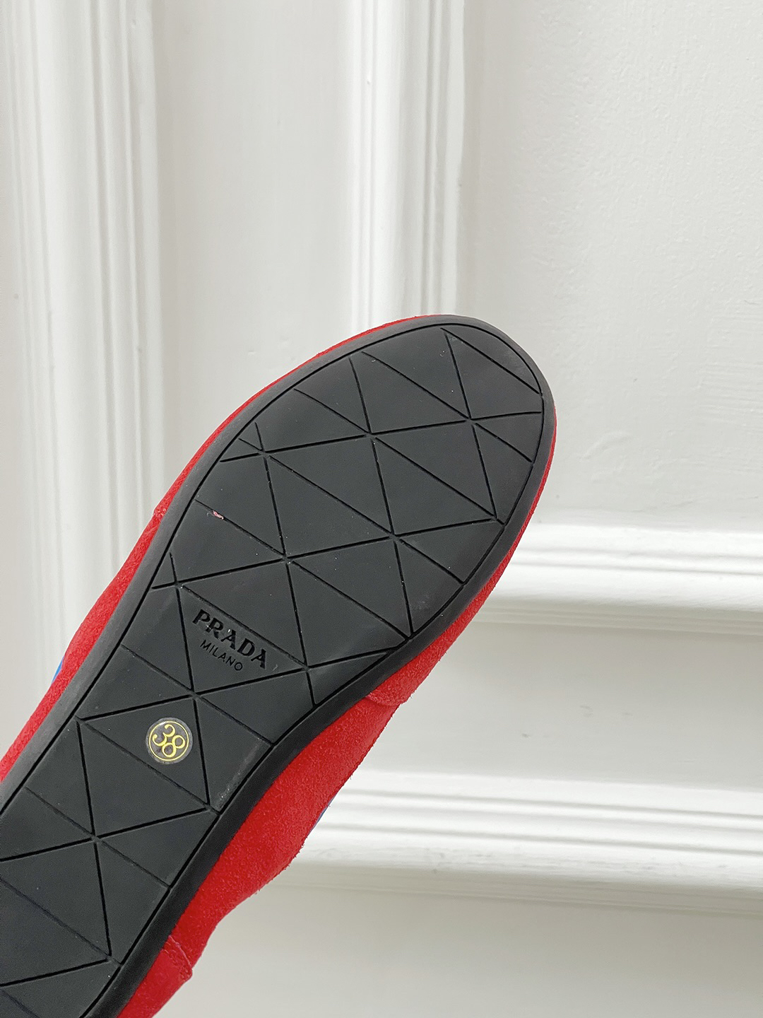 Prada Collapse Re-Nylon Sneakers Blue/Red