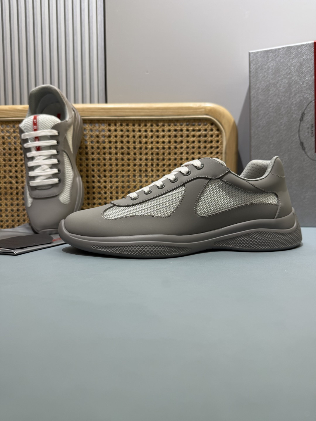 Prada Americas Cup Sneakers Gray