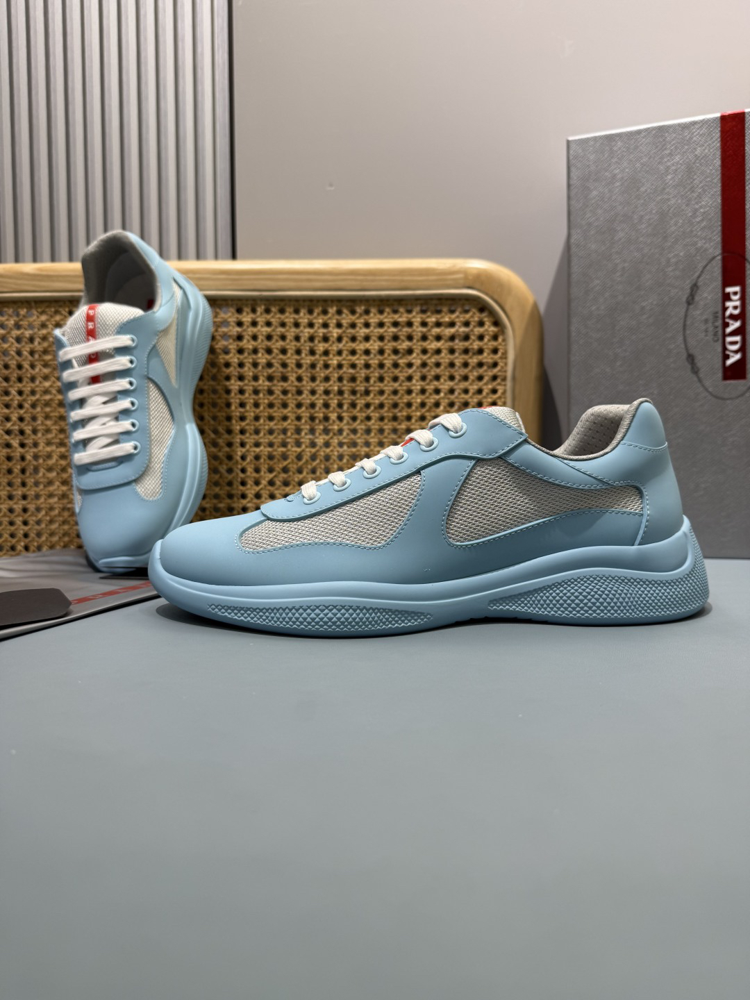 Prada Americas Cup Sneakers Blue