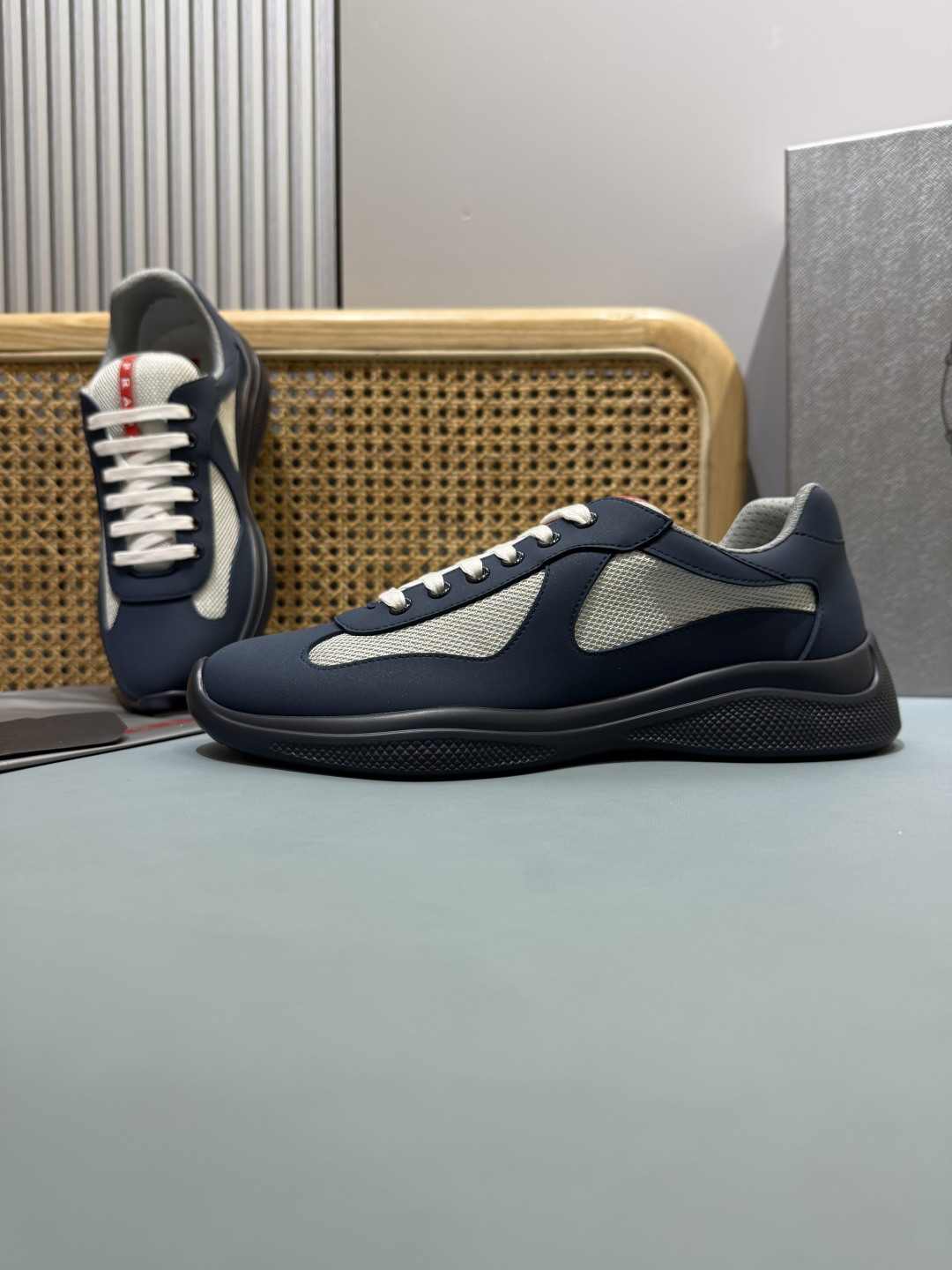 Prada Americas Cup Sneakers Navy