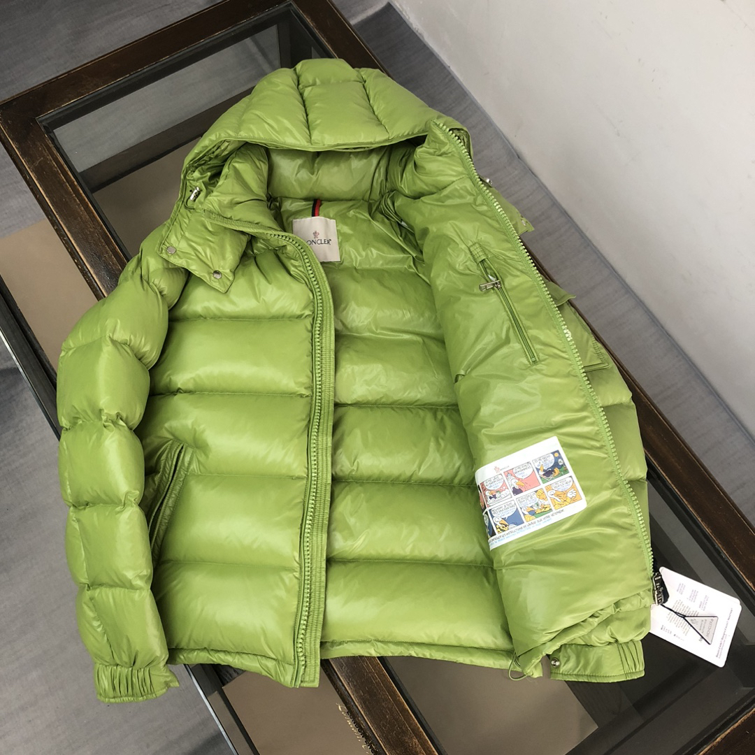 Moncler Maya Hooded Down Jacket Avocado Green