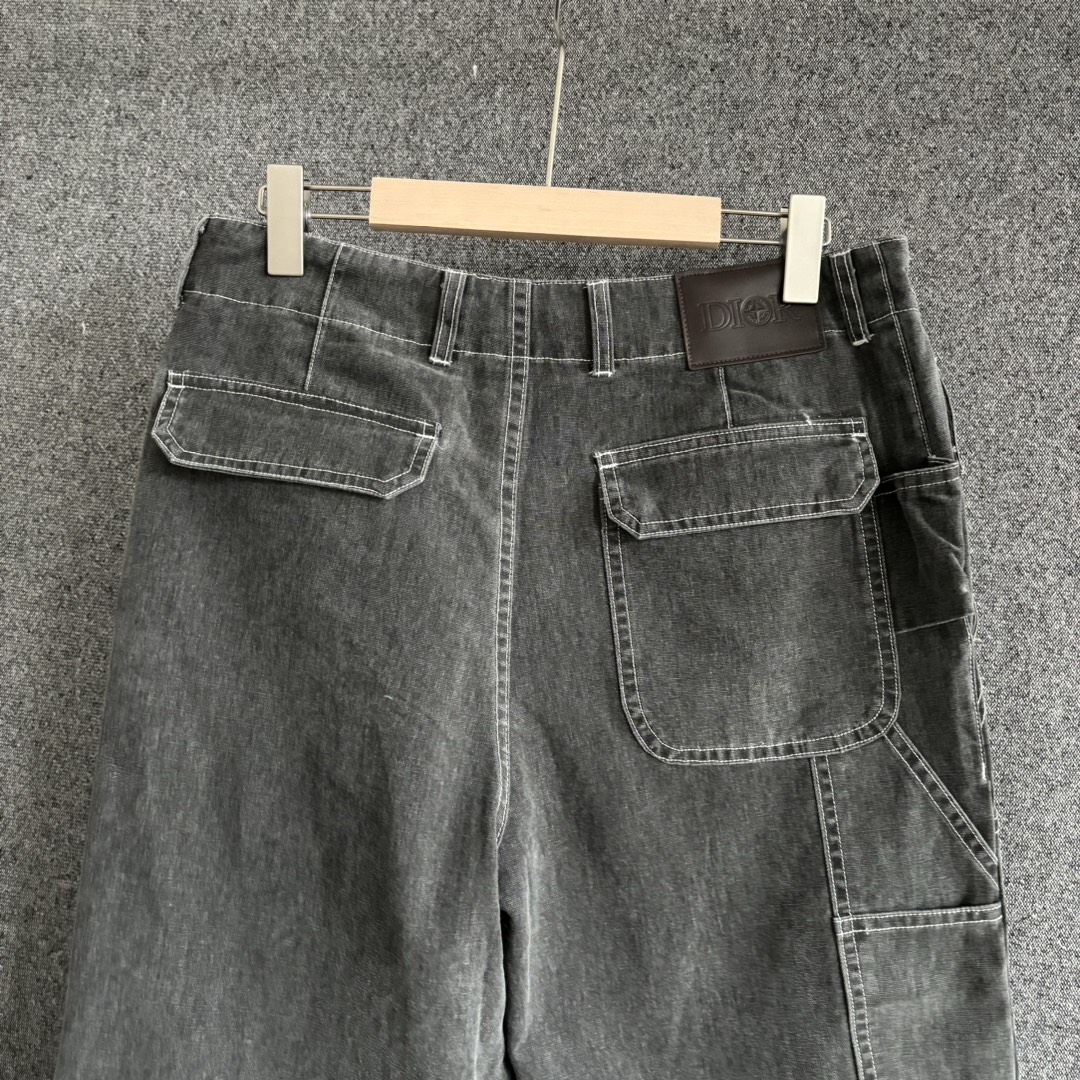 Dior FW2024 Cargo Workwear Pants Gray