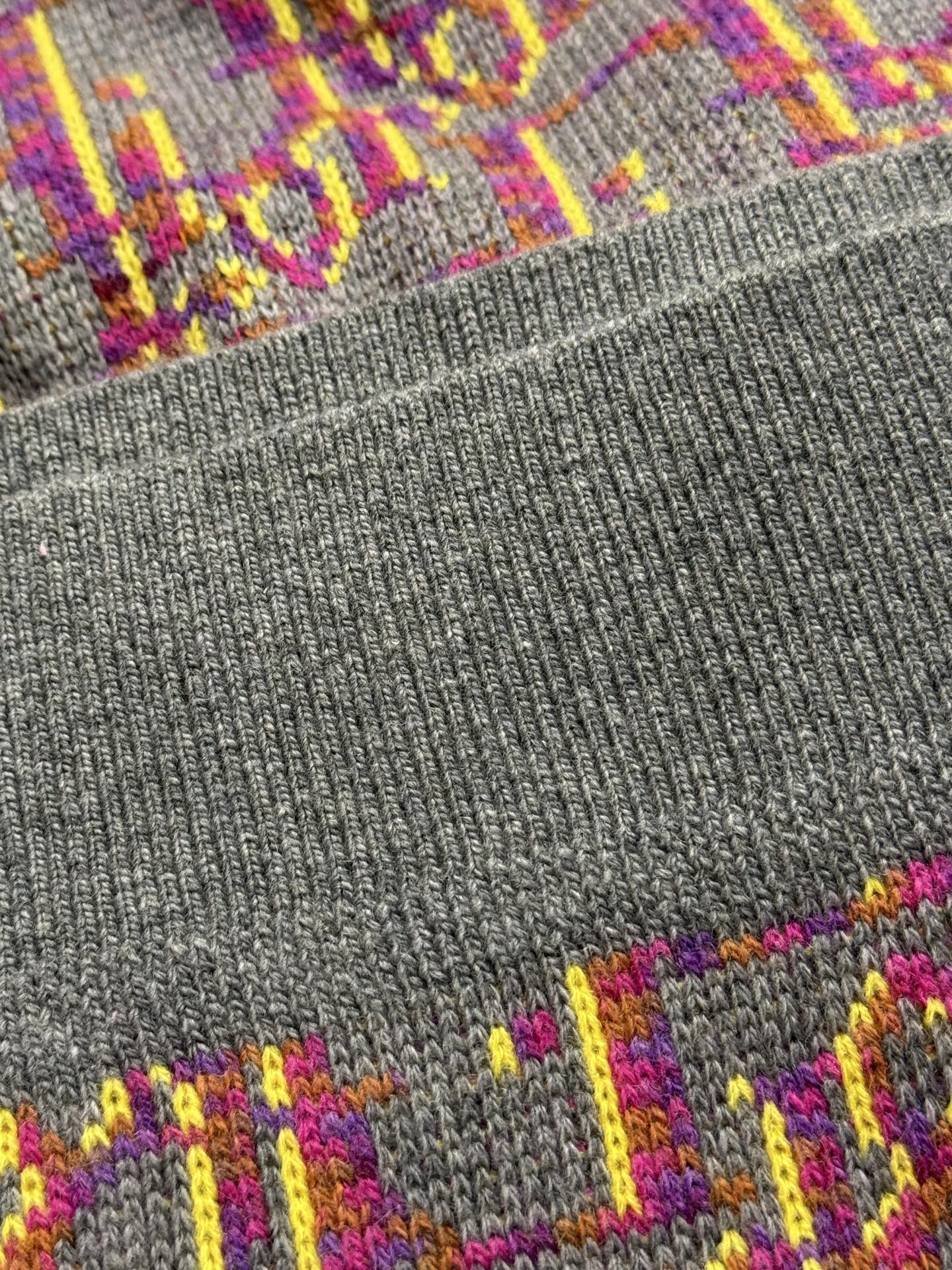 Dior Oblique Jacquard Wool Sweater Multicolor