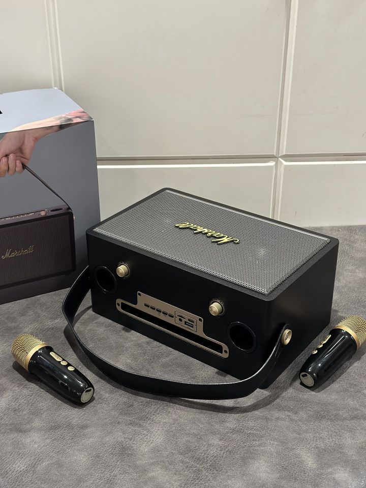 Marshall Dual Mic Stereo Speaker Black