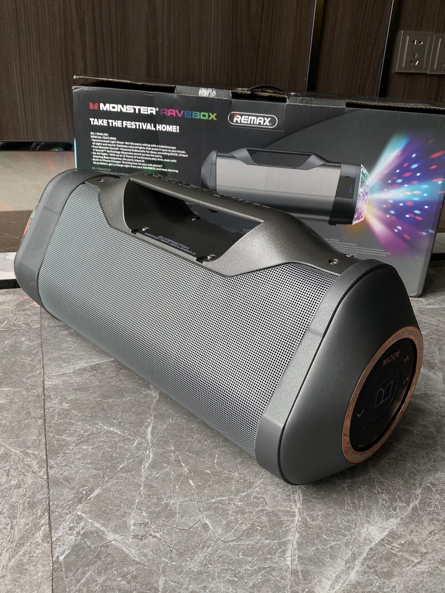 Monster Ravebox Portable Party Speaker NFC Black