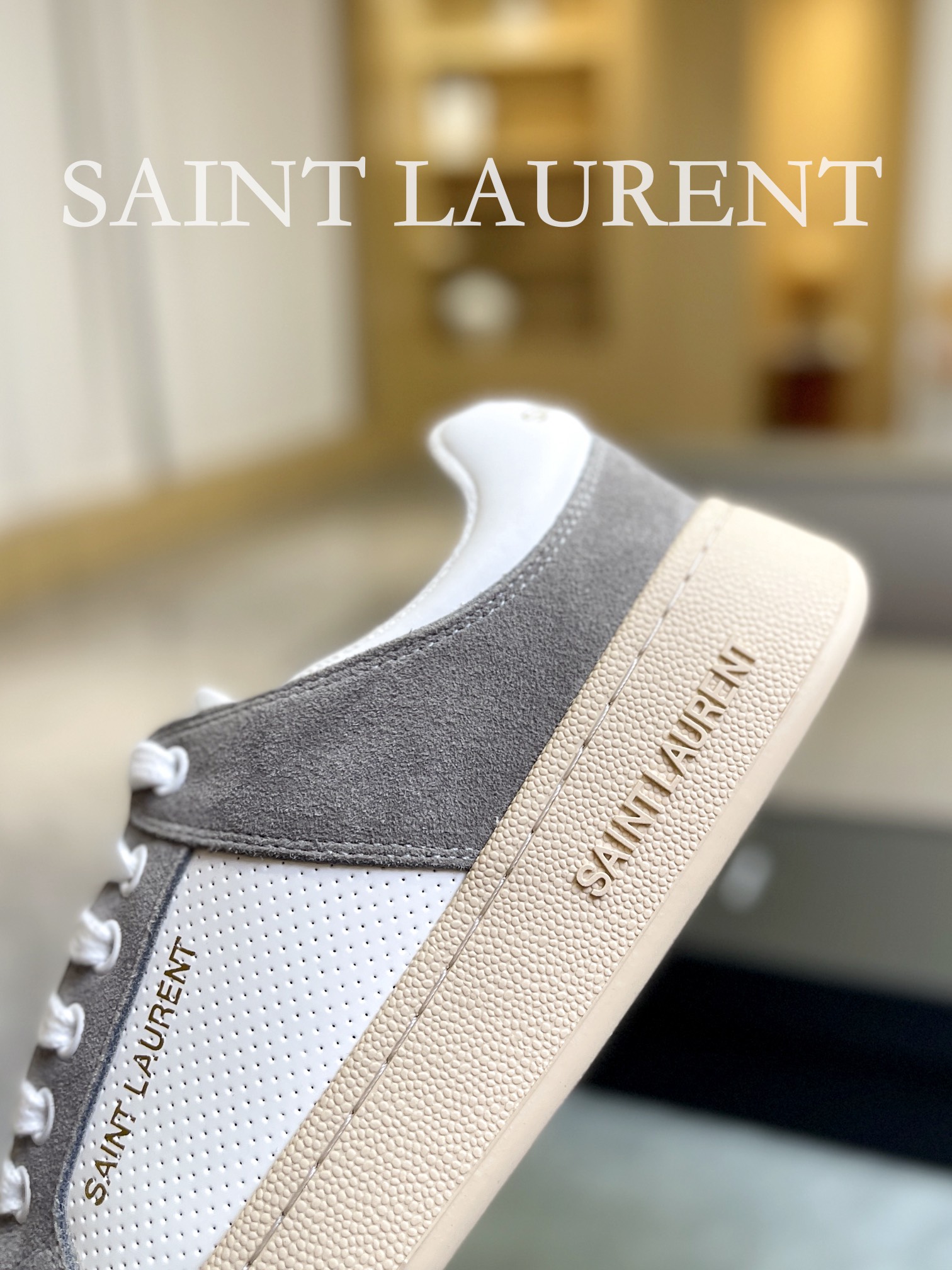 YSL SL61 Low-Top Sneakers Grey