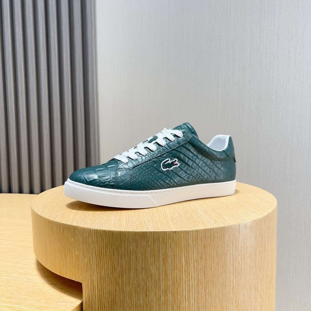 Lacoste Classic Croc-Embossed Sneakers Green