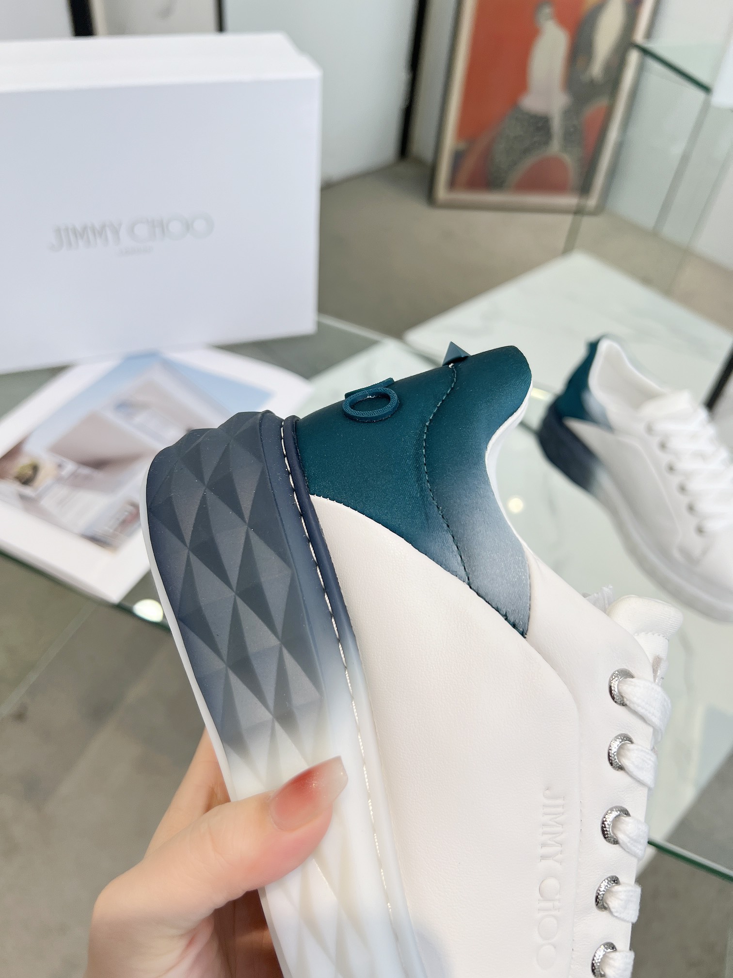 Jimmy Choo Diamond Sneakers White