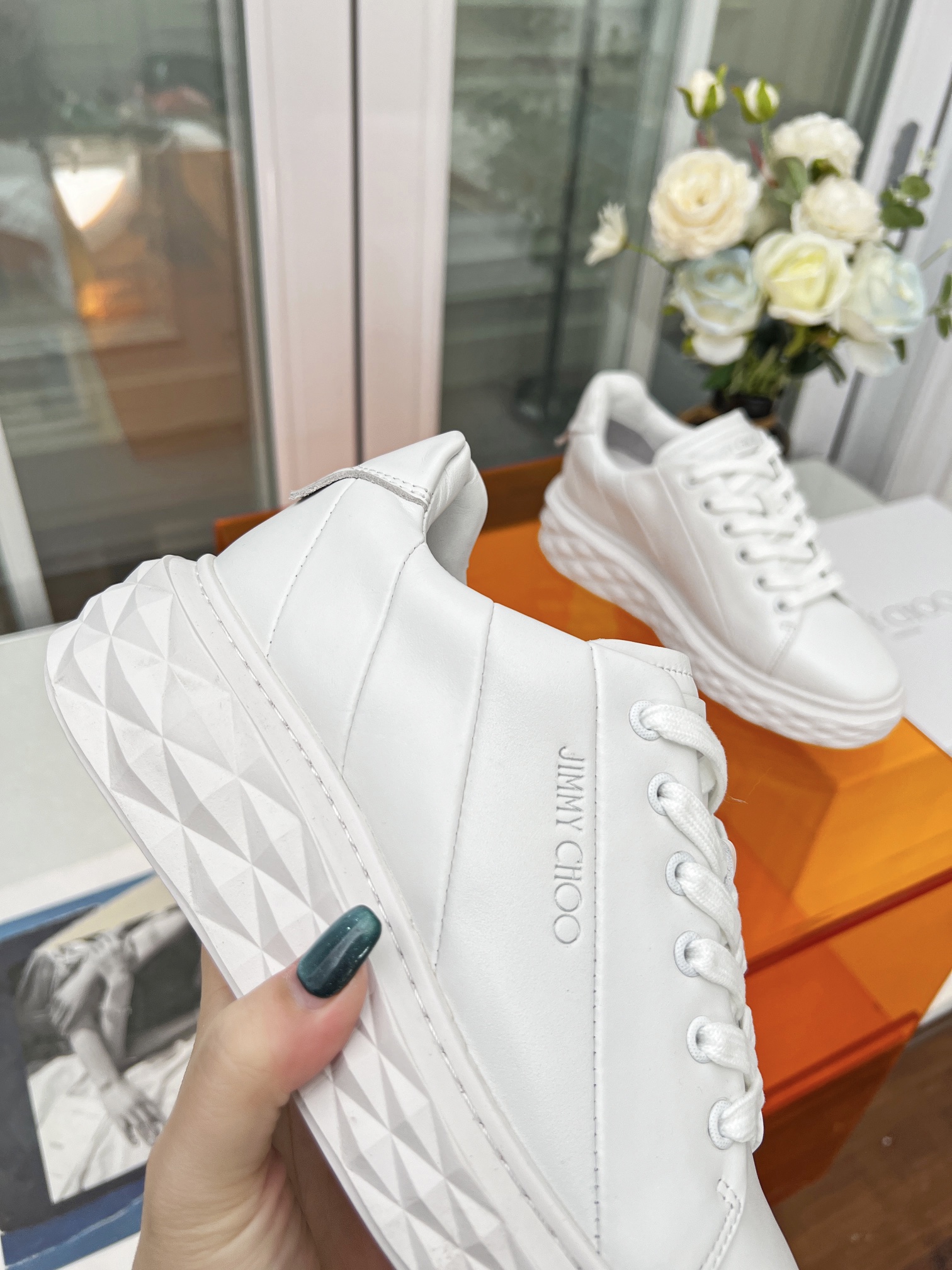 Jimmy Choo Diamond Sneakers White