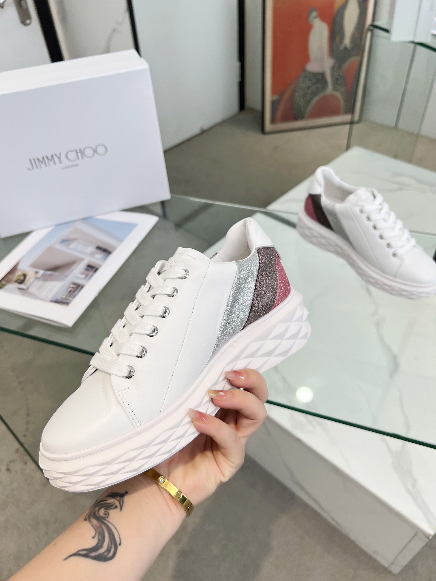 Jimmy Choo Diamond Sneakers Multicolor