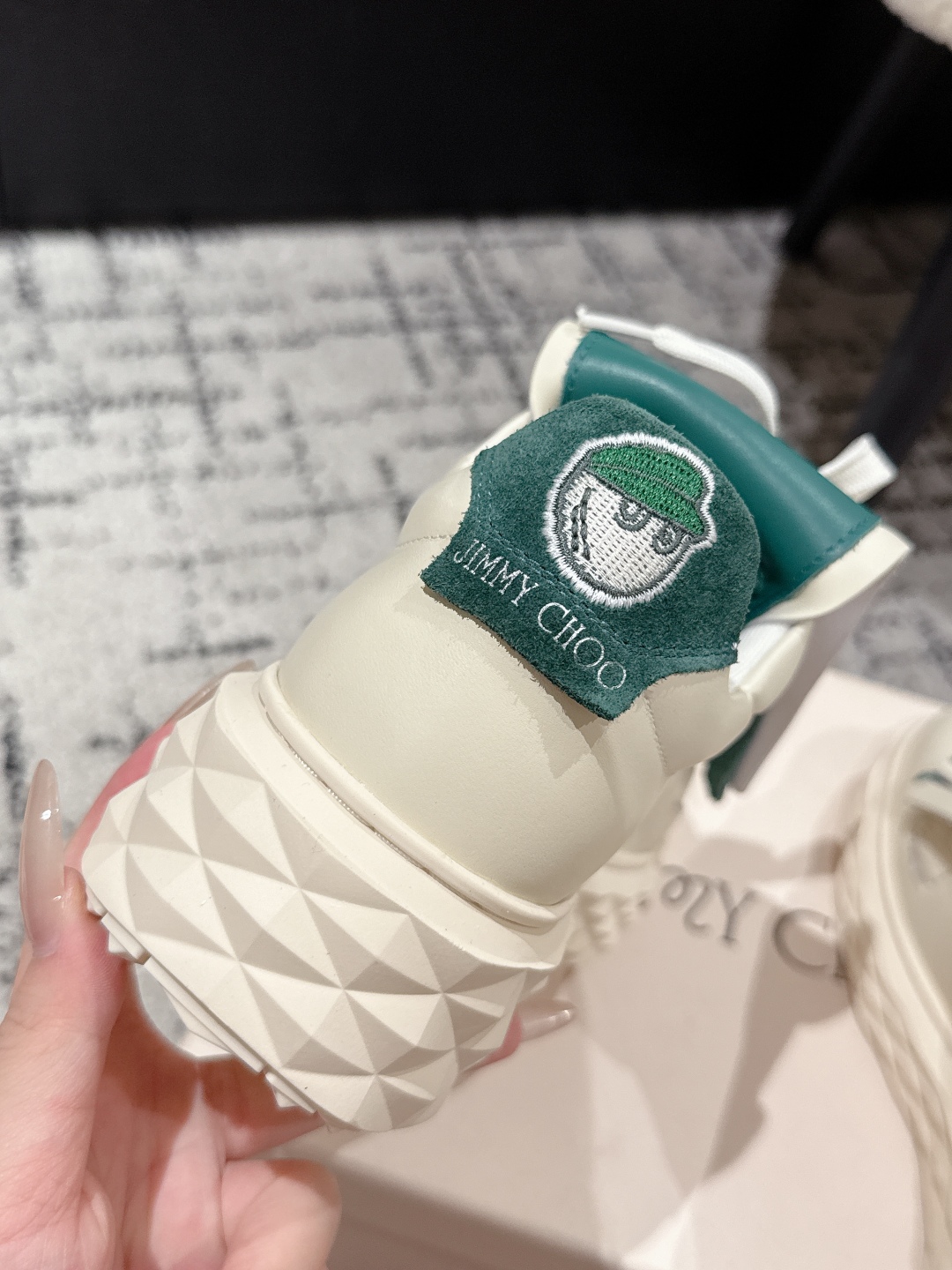 Jimmy Choo Fringe Platform Golf Sneakers Green