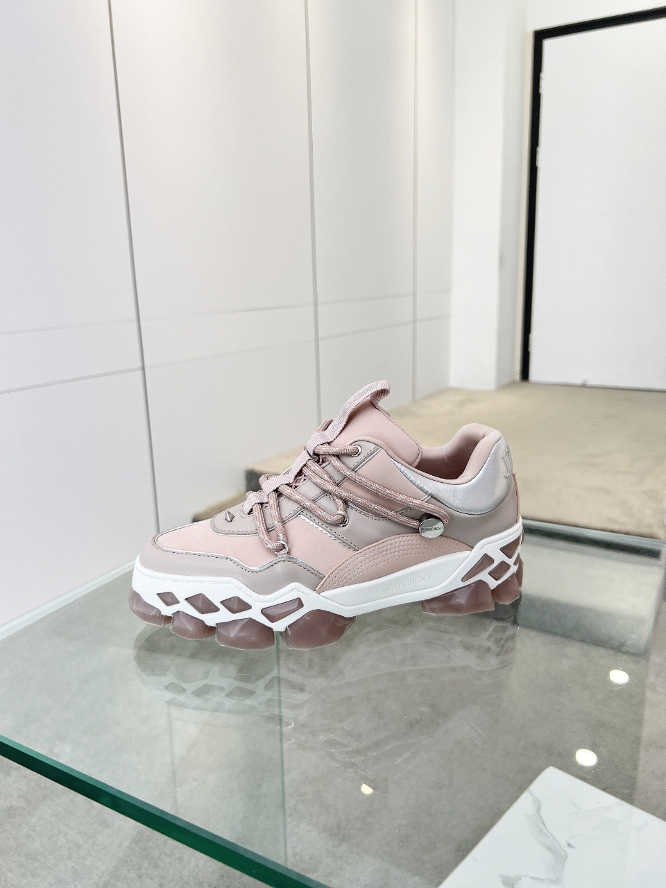 Jimmy Choo Diamond X II Dad Sneakers Pink