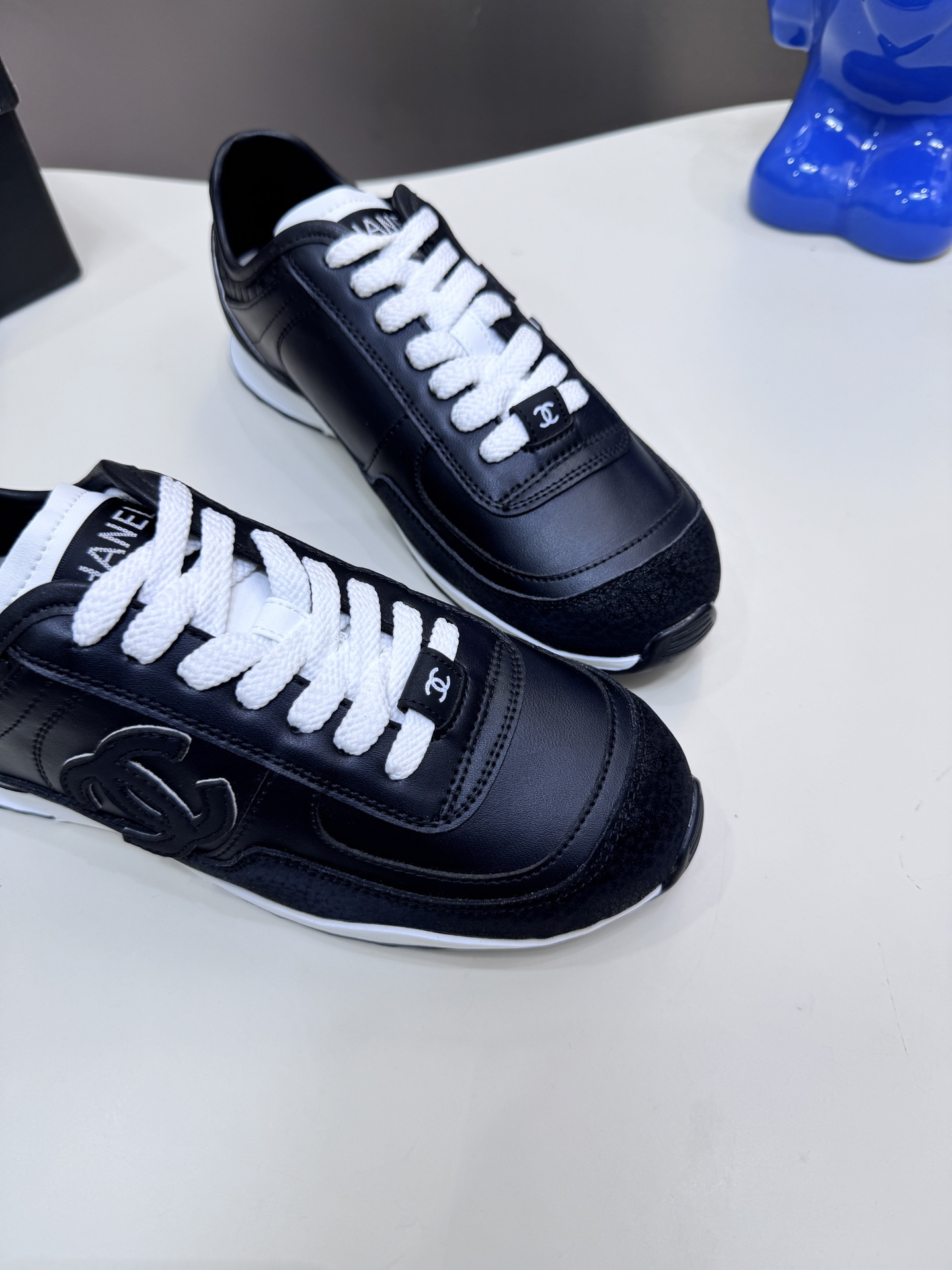 Chanel Platform Panda Sneakers Black