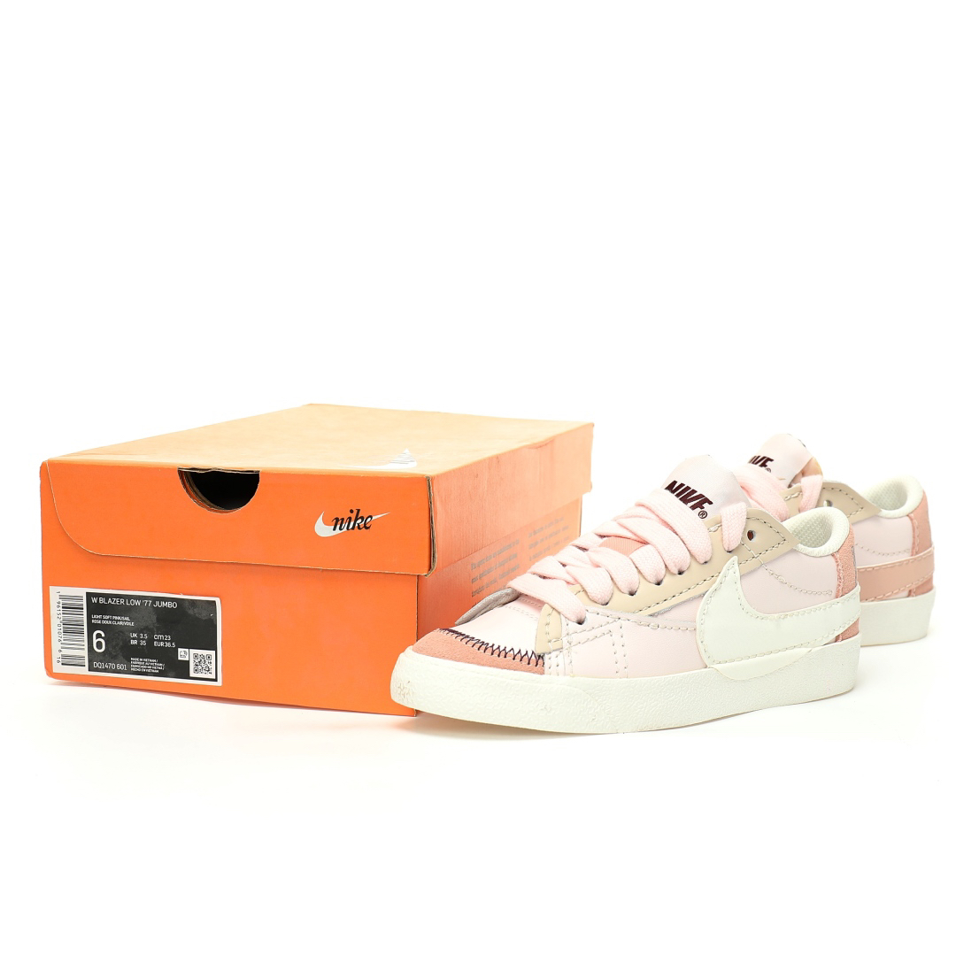 Nike Blazer 77 Low Jumbo Light Pink White Brown