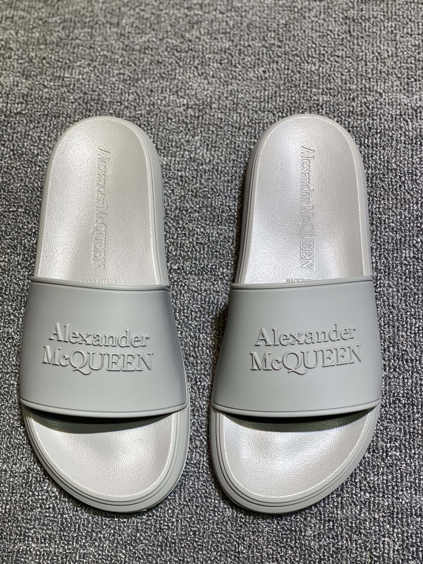 Alexander McQueen Logo Slides Grey