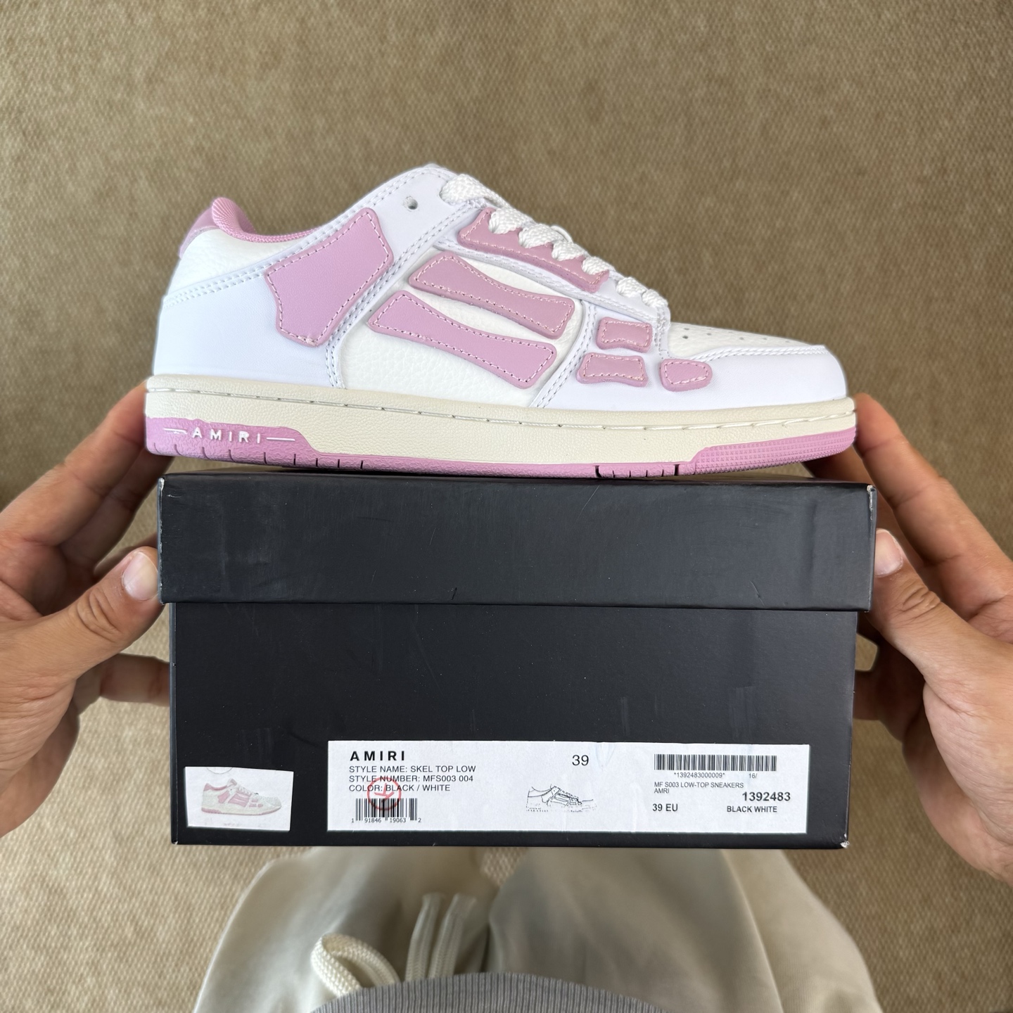 AMIRI Skel Top Low Sneakers Pink/White