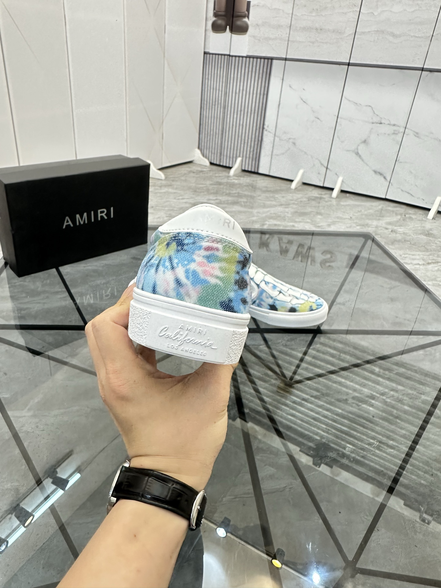 Amiri Skeleton Slip-On Sneakers Multicolor