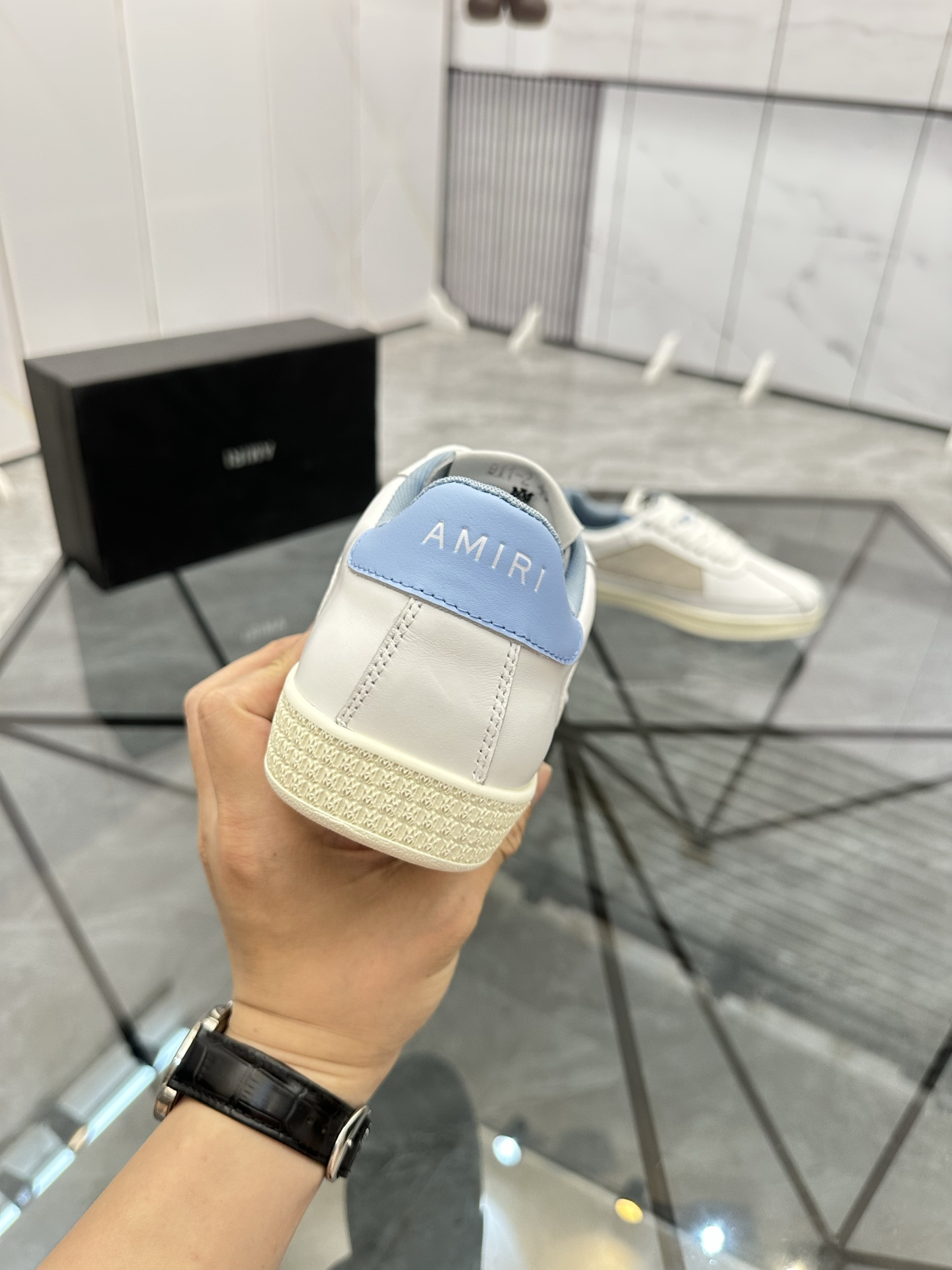 Amiri Star Low-Top Sneakers White/Blue