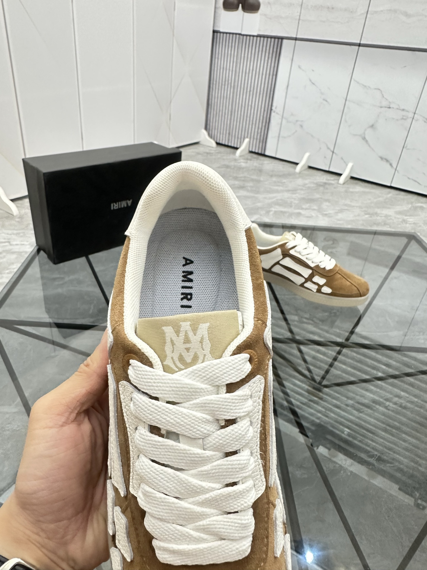 AMIRI Low-Top Suede Sneakers Brown