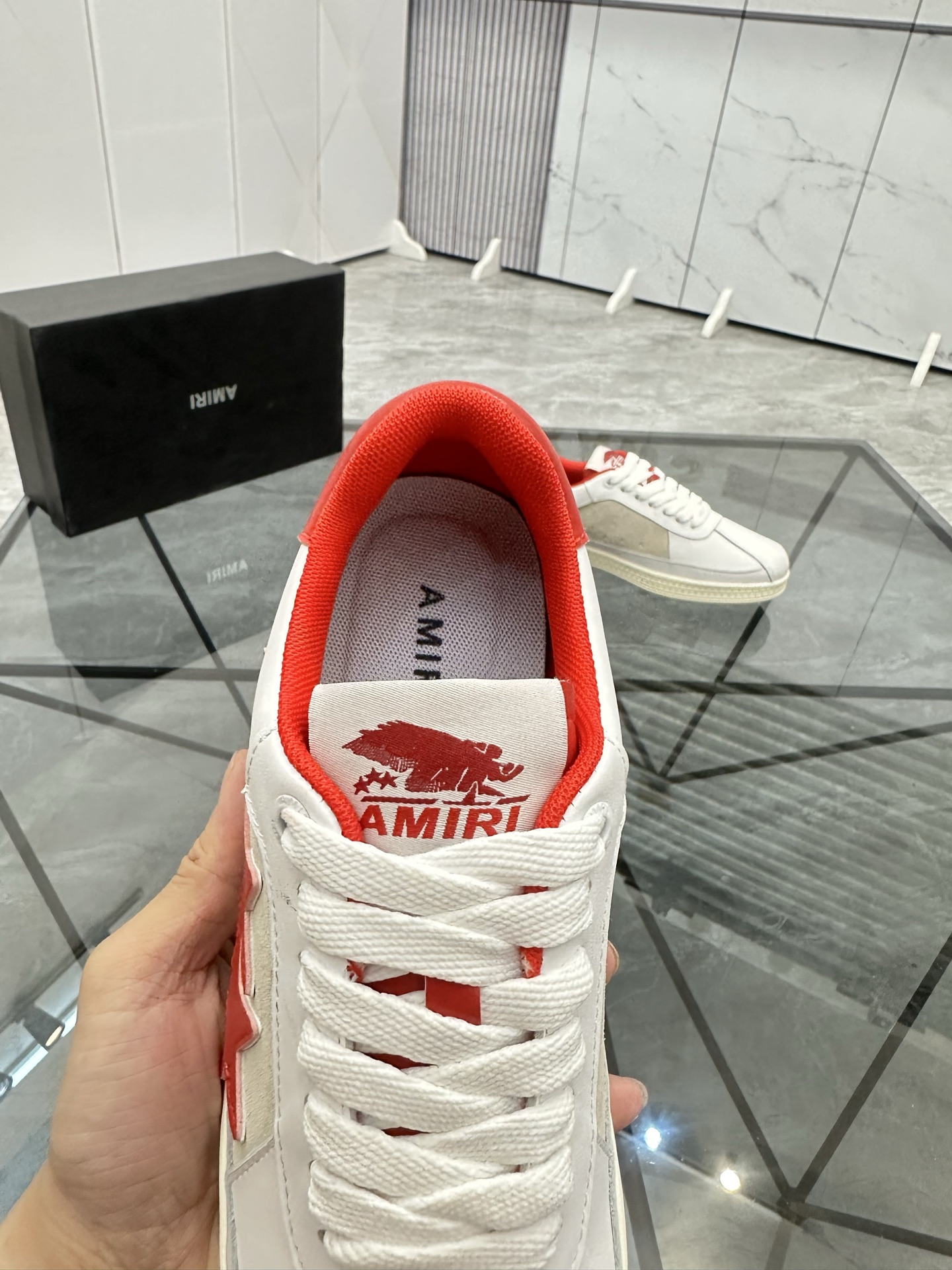 AMIRI Star Low-Top Sneakers White/Red