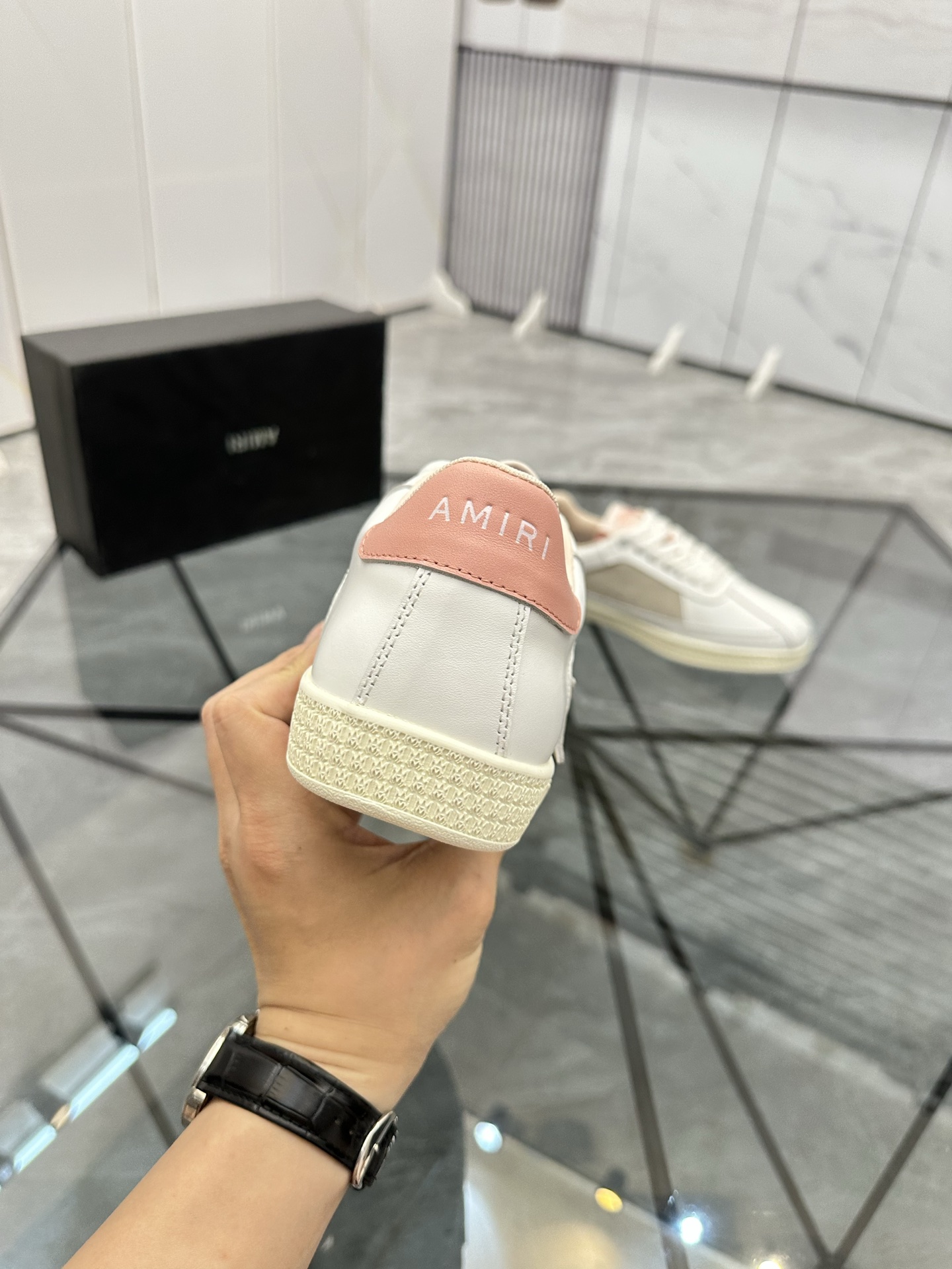 Amiri Star Low-Top Sneakers White Pink