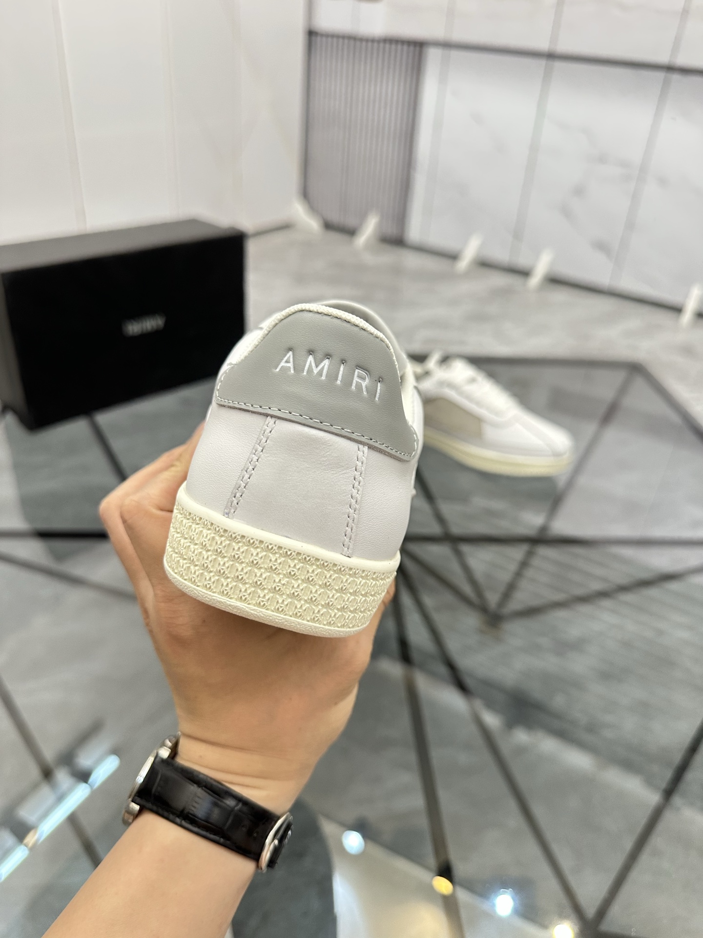 Amiri Star Panel Low-Top Sneakers White/Grey