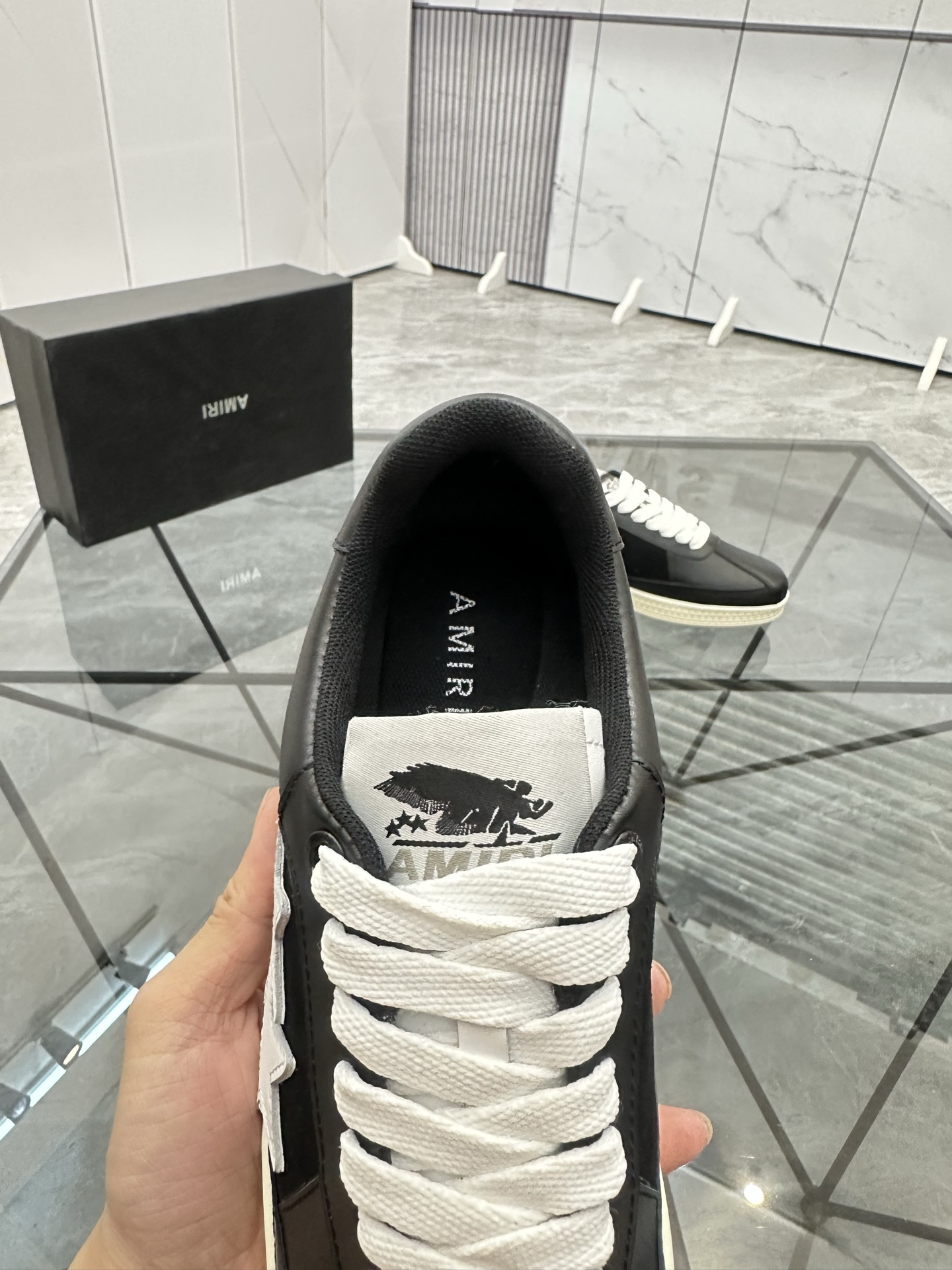 Amiri Star Low-Top Sneakers Black/White