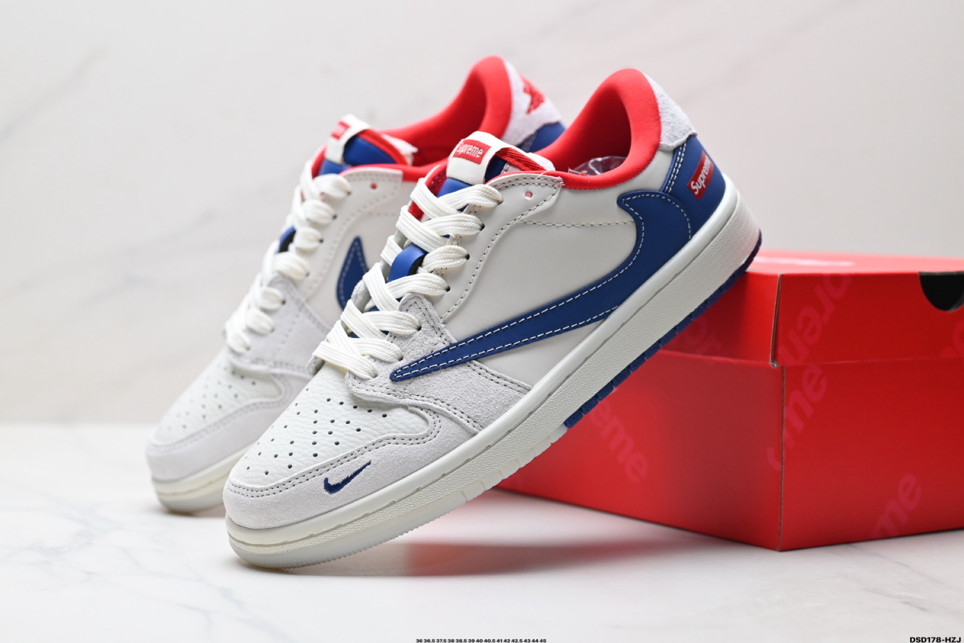 Nike Air Jordan 1 Low Supreme Blue/Red