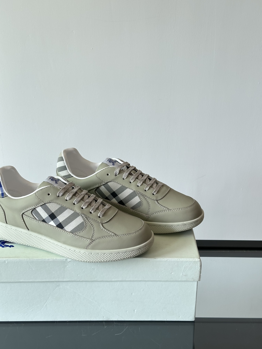 Burberry Vintage Check Low-Top Sneakers Beige