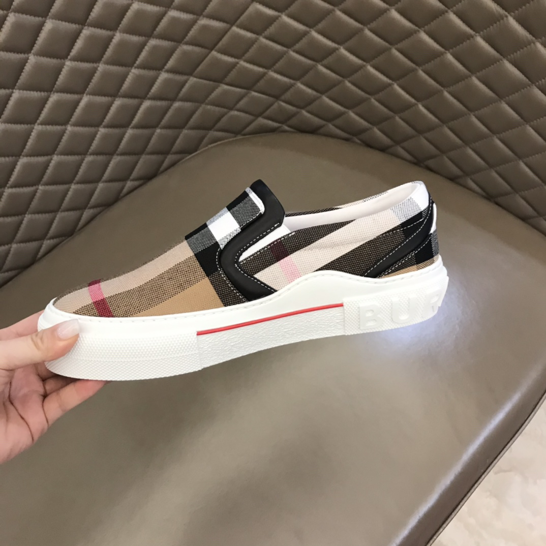 Burberry Vintage Check Slip-On Sneakers Khaki